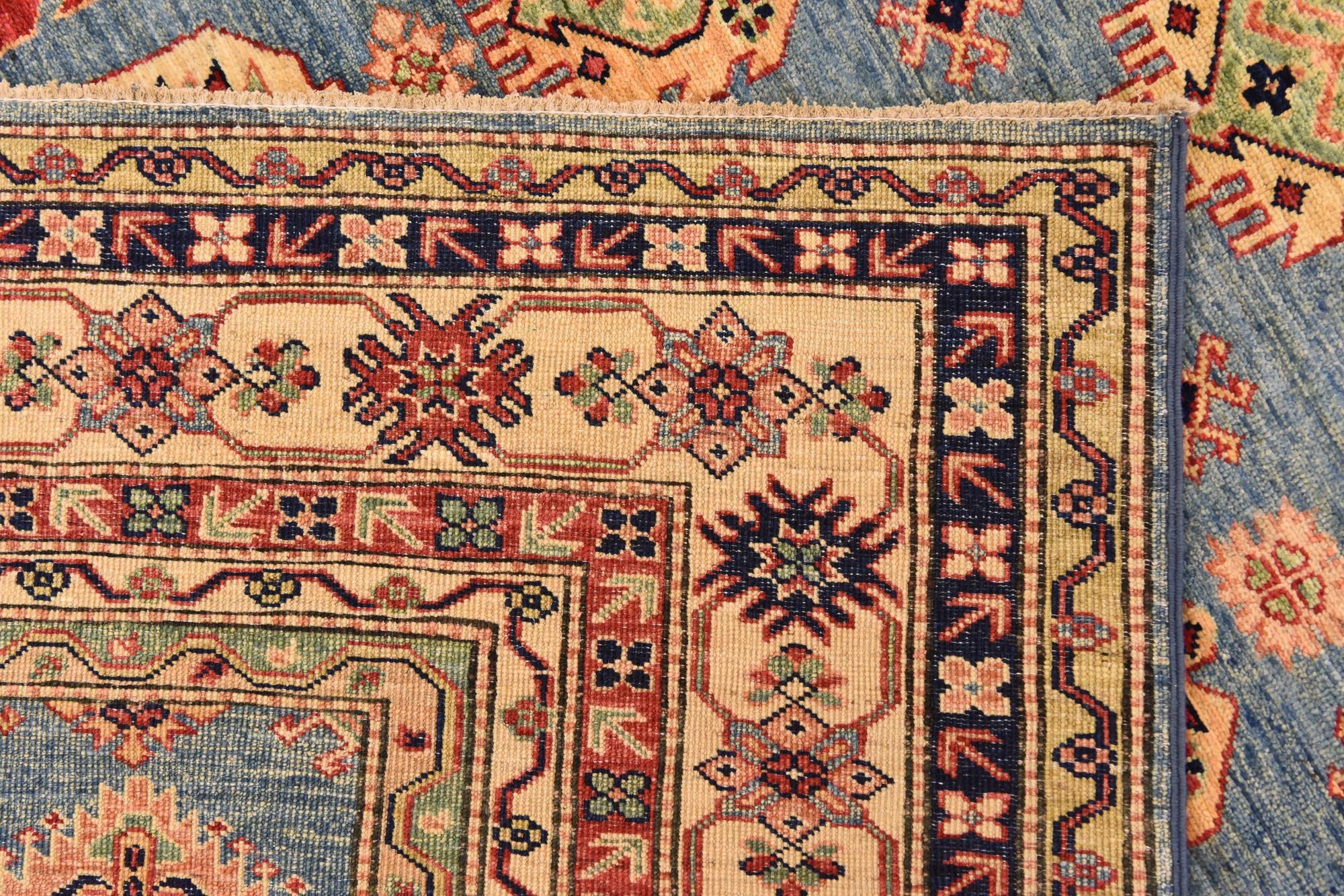 200cm x 285cm anudado a mano Kazak Alfombra Oriental