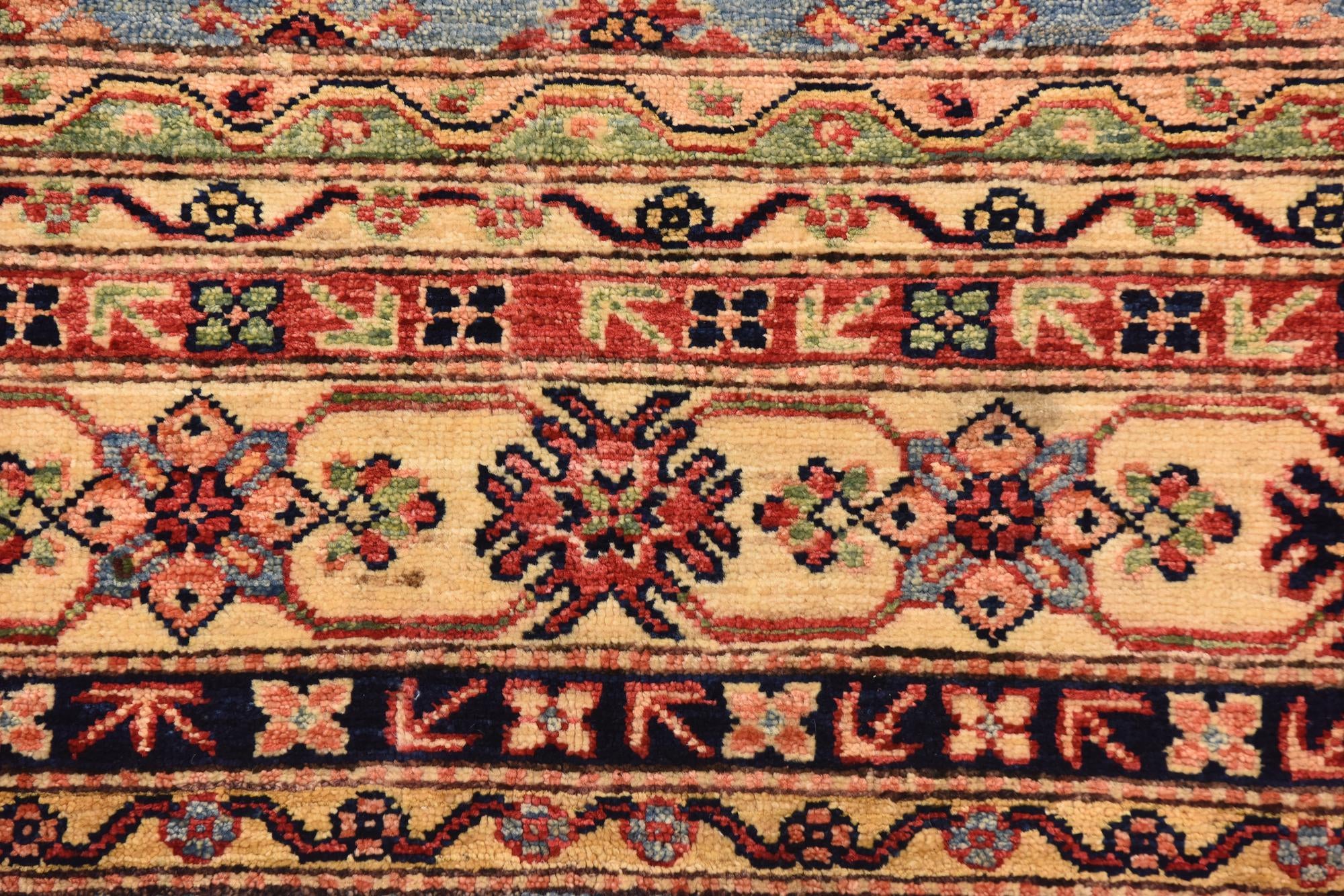 200cm x 285cm anudado a mano Kazak Alfombra Oriental