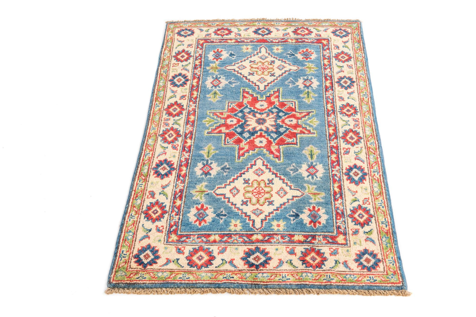 2' 7 x 4' Hand Knotted Kazak Rug