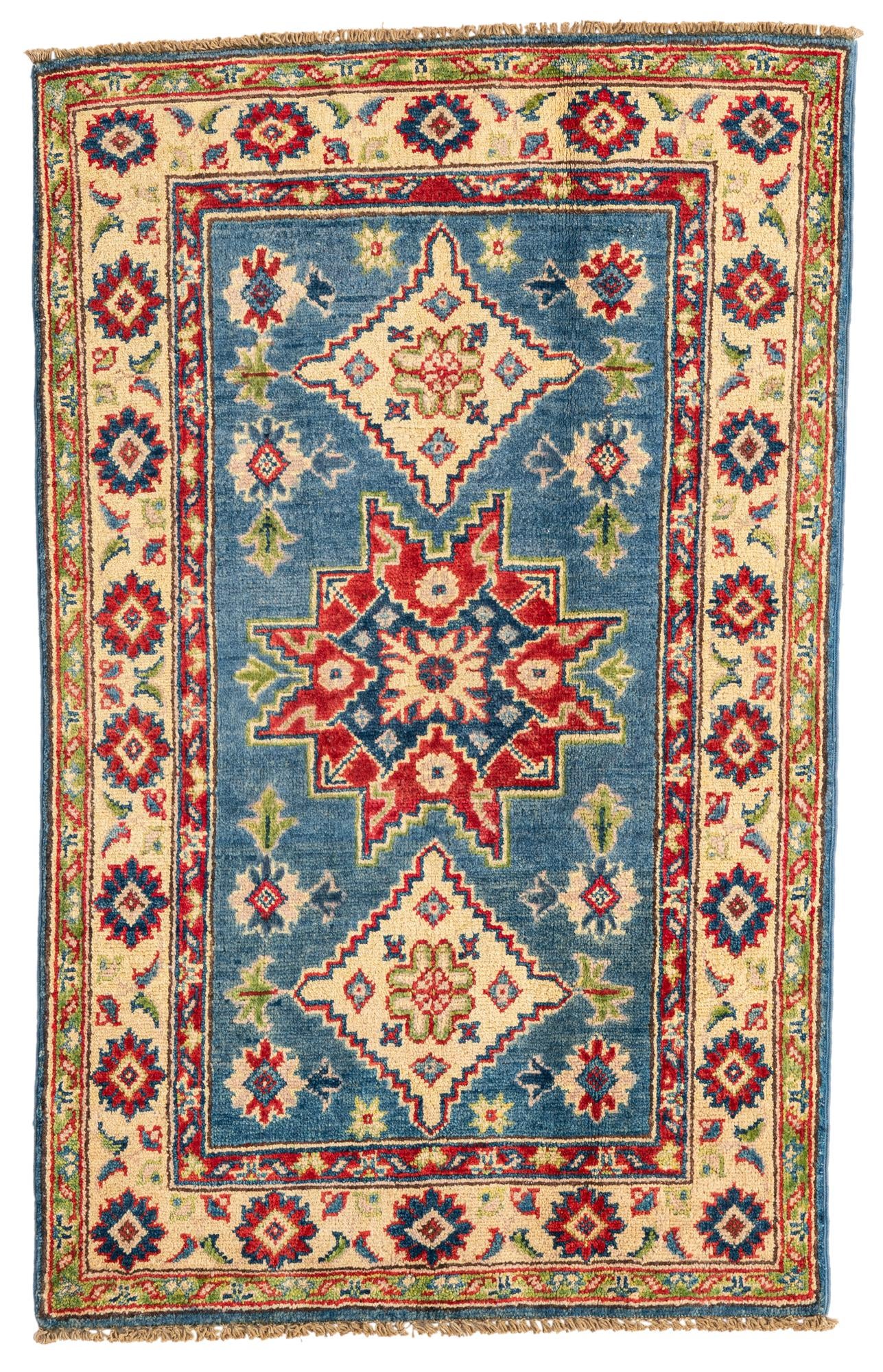2' 7 x 4' Hand Knotted Kazak Rug