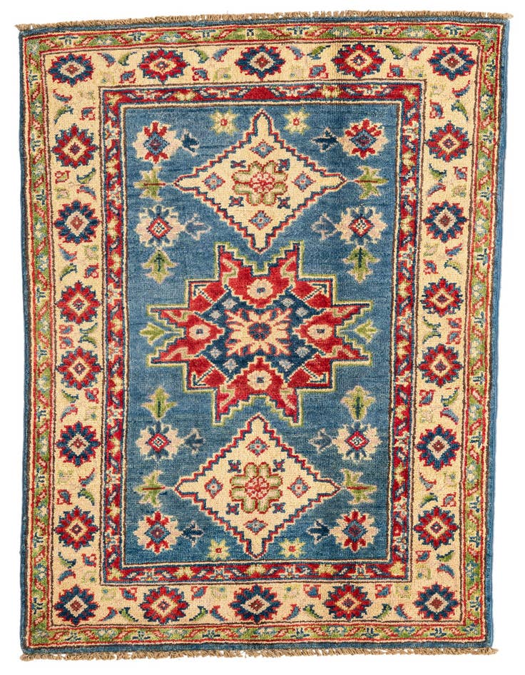 Detail image of 2' 7 x 4' Hand Knotted Kazak Rug