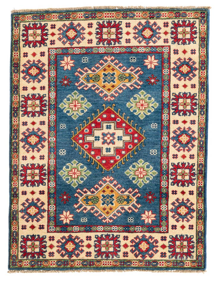 Detail image of 2' 10 x 4' 3 Hand Knotted Kazak Rug