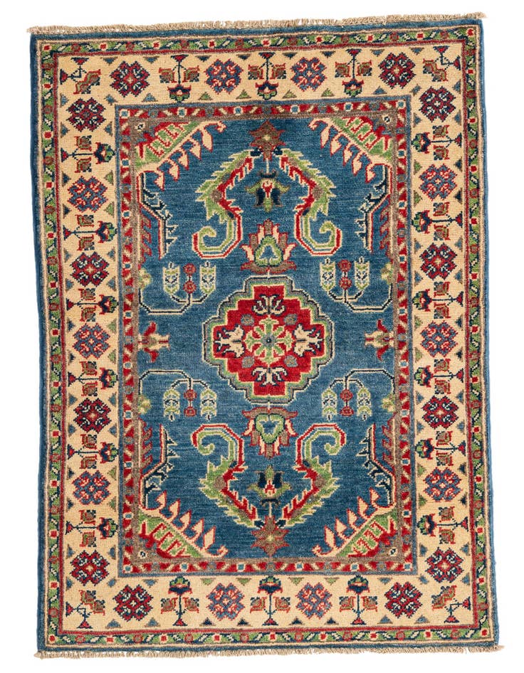 Detail image of 2' 8 x 4' 2 Hand Knotted Kazak Rug