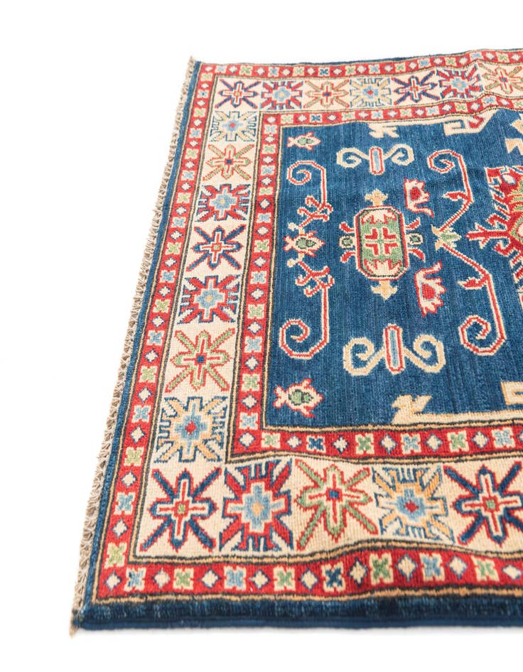Detail image of 3' 4 x 5' Hand Knotted Kazak Rug
