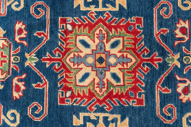 Detail image of 3' 4 x 5' Hand Knotted Kazak Rug