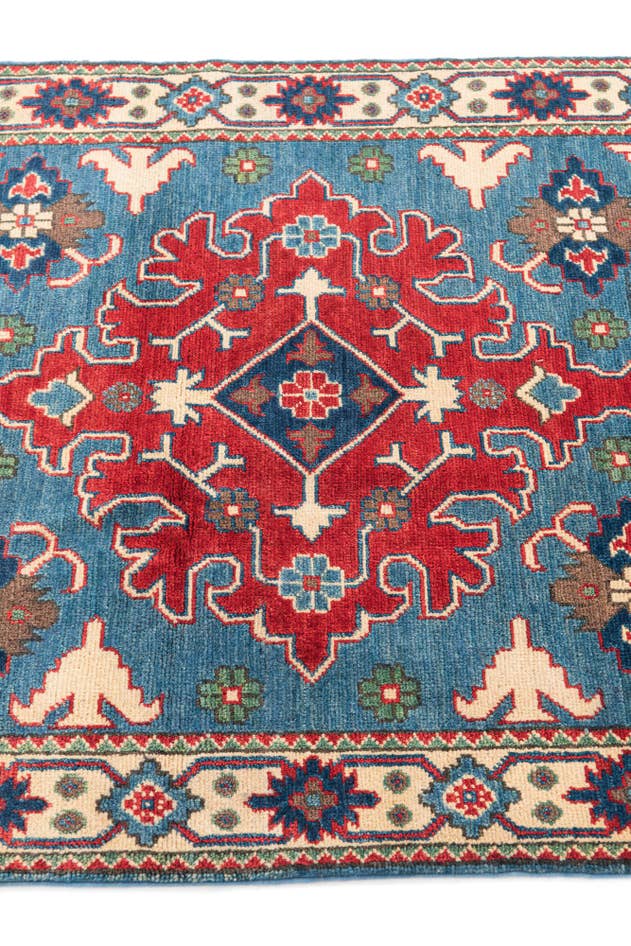 Detail image of 3' 6 x 5' 1 Hand Knotted Kazak Rug