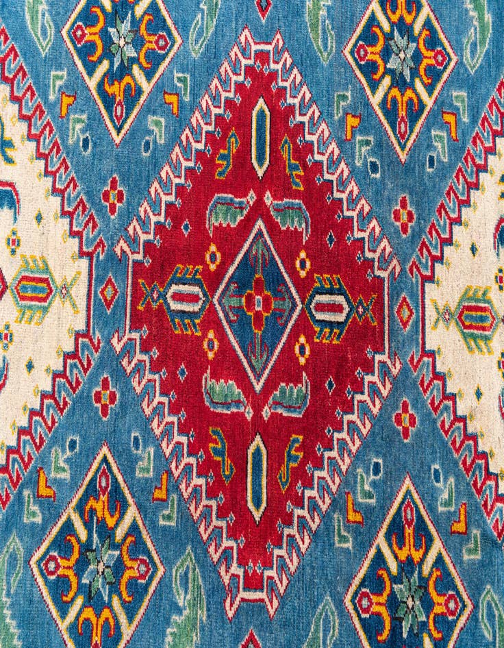 Detail image of 6' 6 x 9' 4 Hand Knotted Kazak Rug
