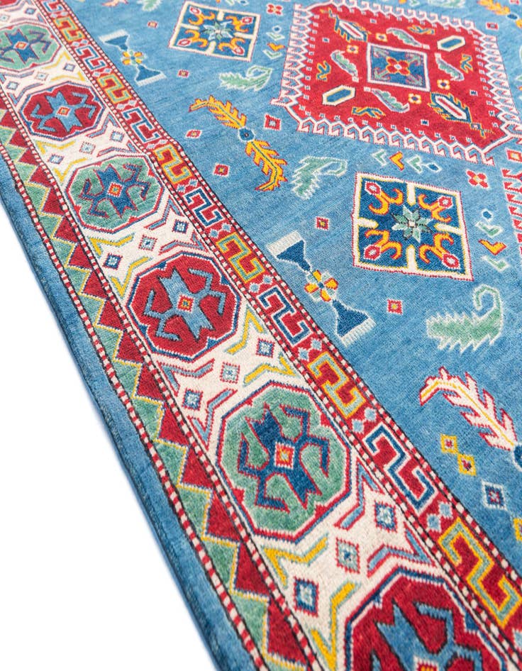 Detail image of 6' 6 x 9' 4 Hand Knotted Kazak Rug