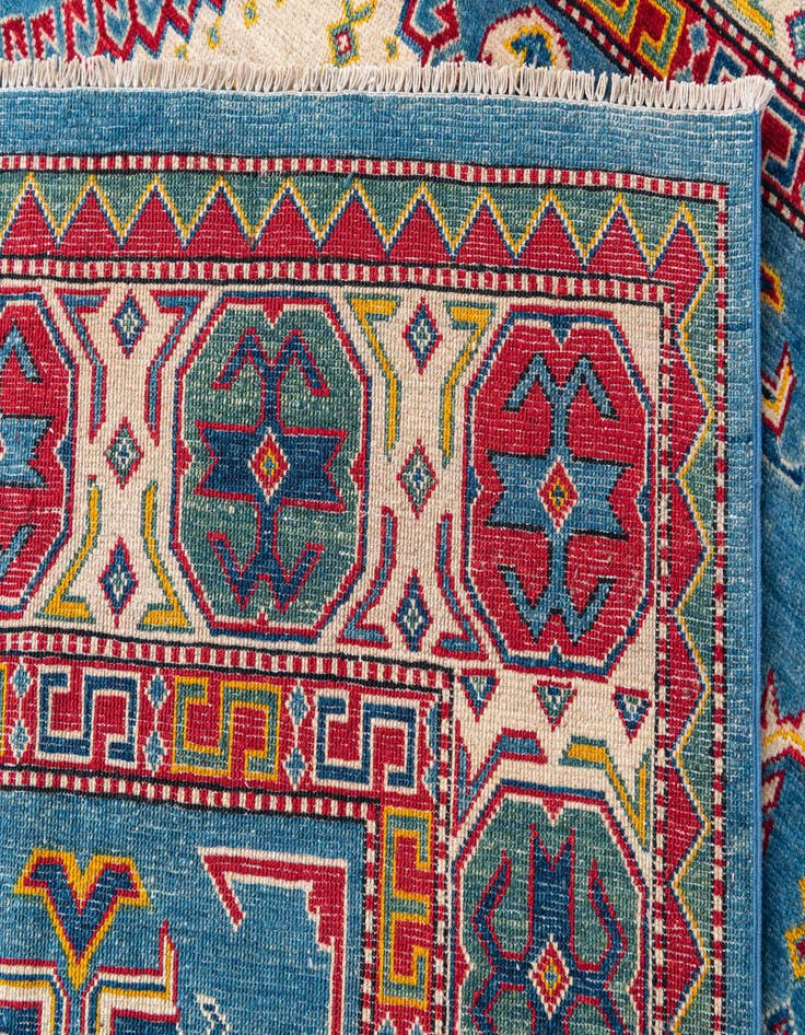 Detail image of 6' 6 x 9' 4 Hand Knotted Kazak Rug