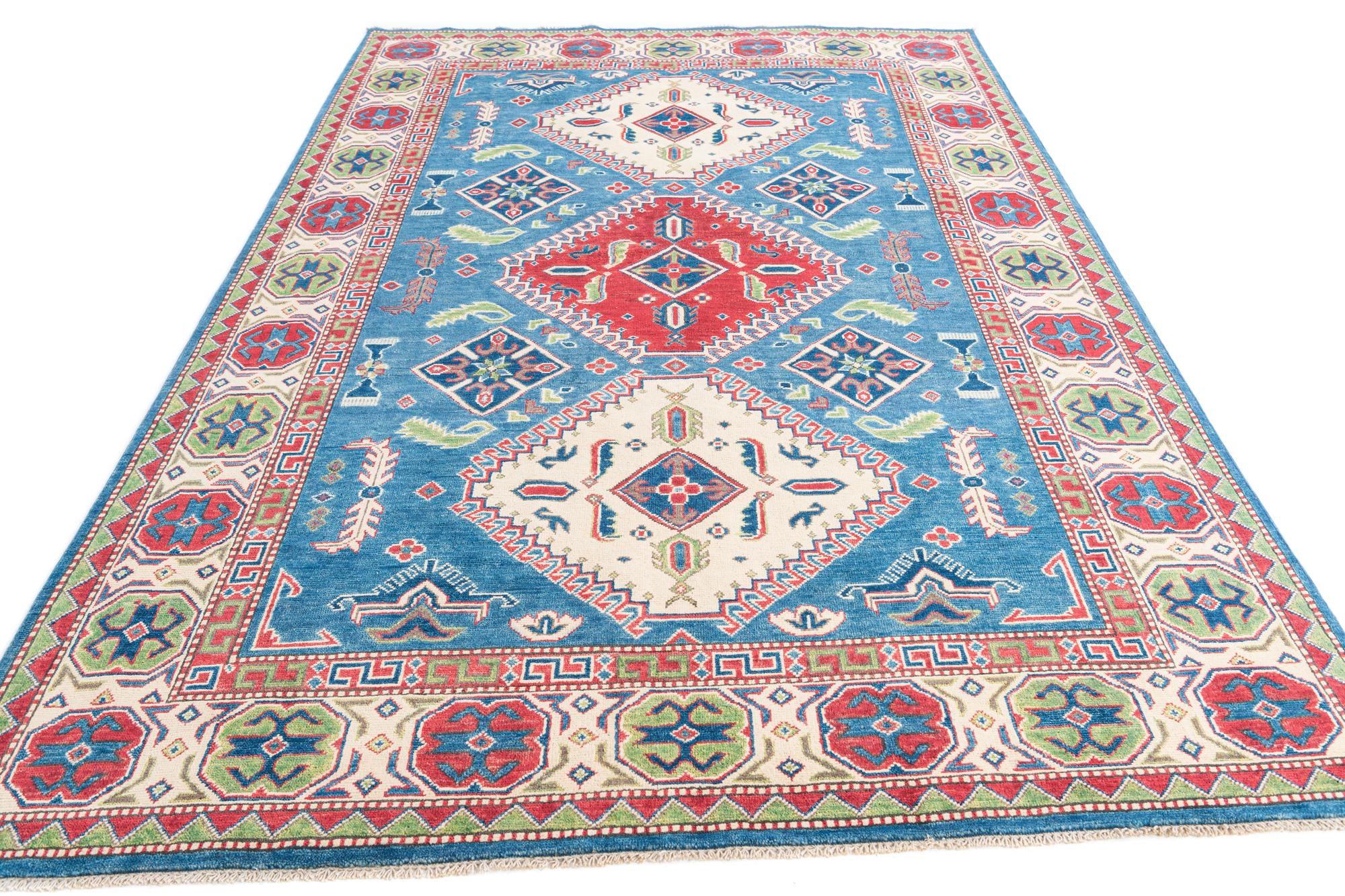 195cm x 295cm Hand Knotted Kazak Rug