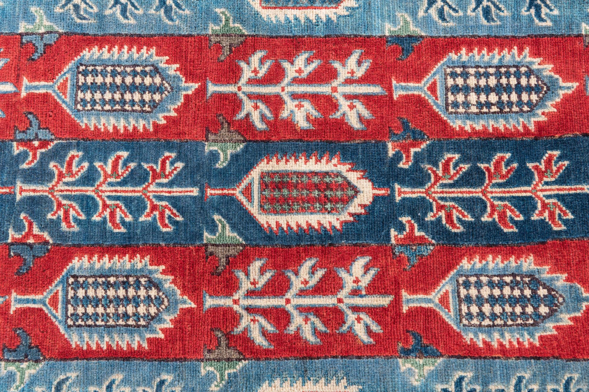 4' 3 x 6' 1 Hand Knotted Kazak Rug