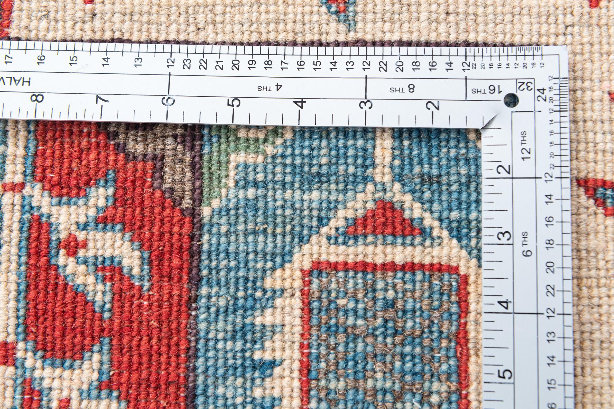 4' 3 x 6' 1 Hand Knotted Kazak Rug