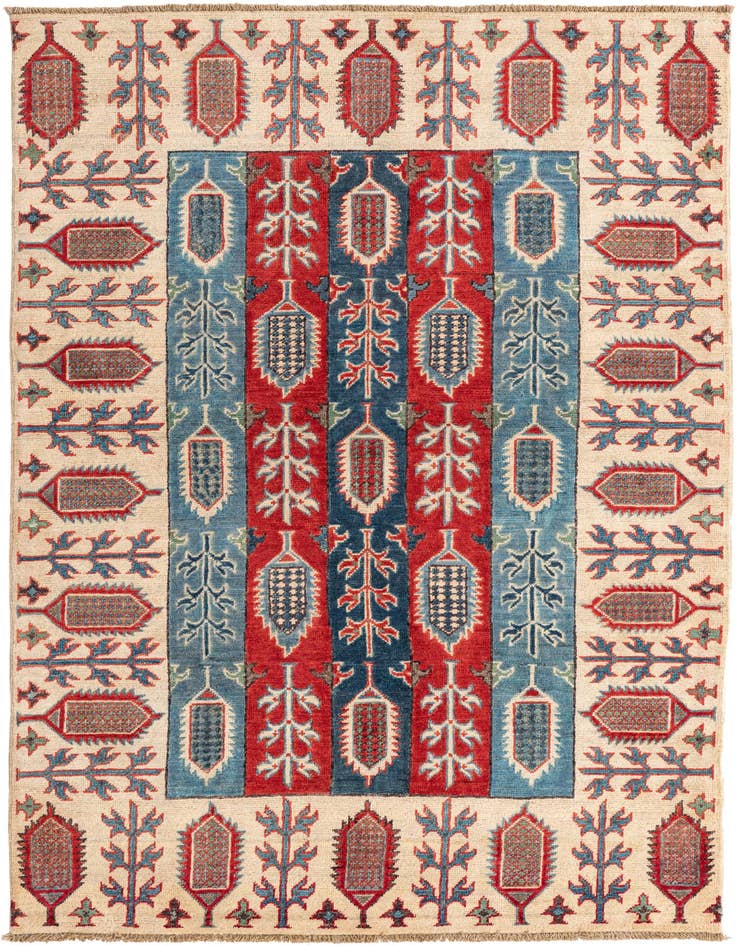 Detail image of 4' 3 x 6' 1 Hand Knotted Kazak Rug