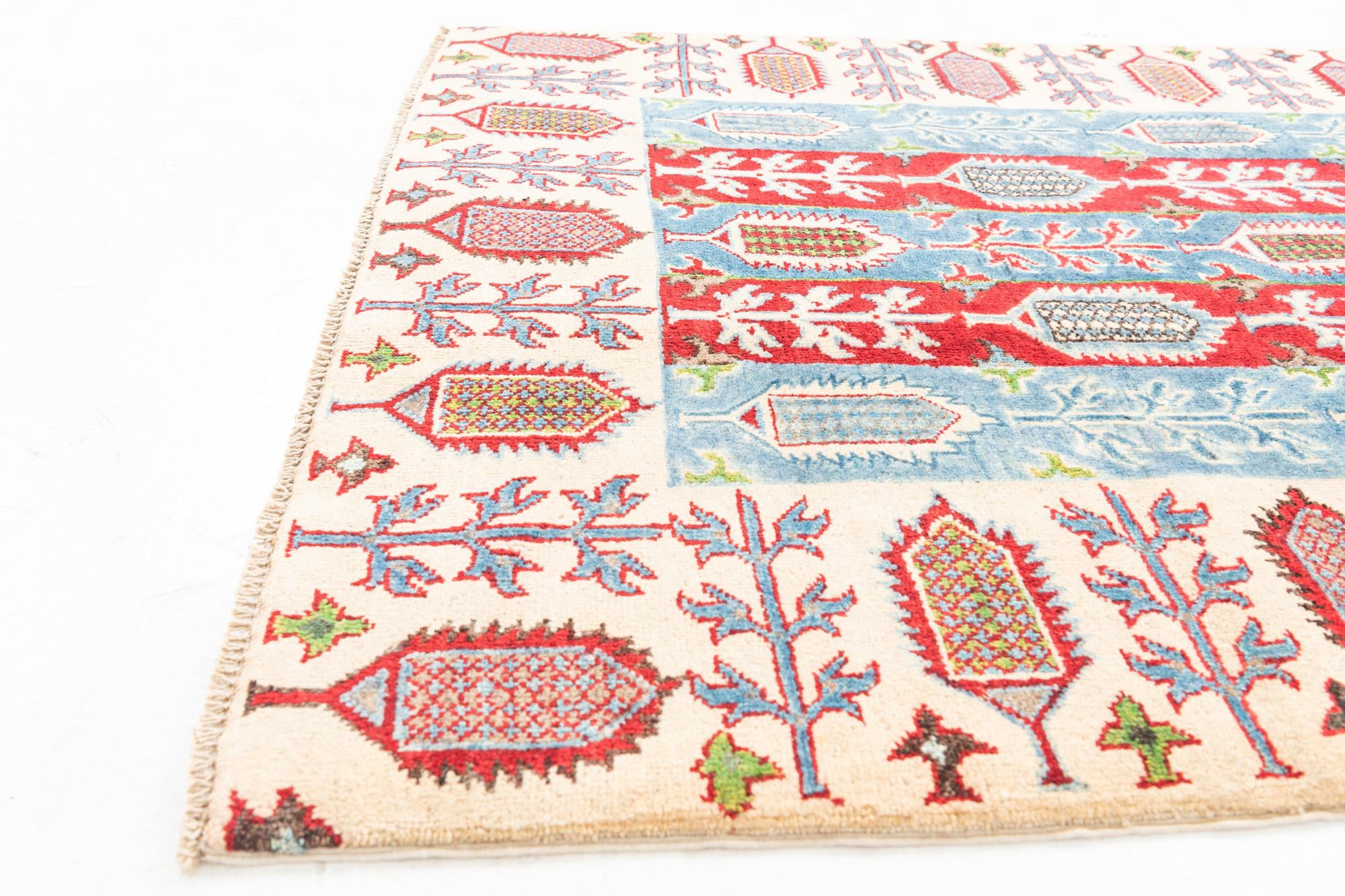 4' x 6' Hand Knotted Kazak Rug