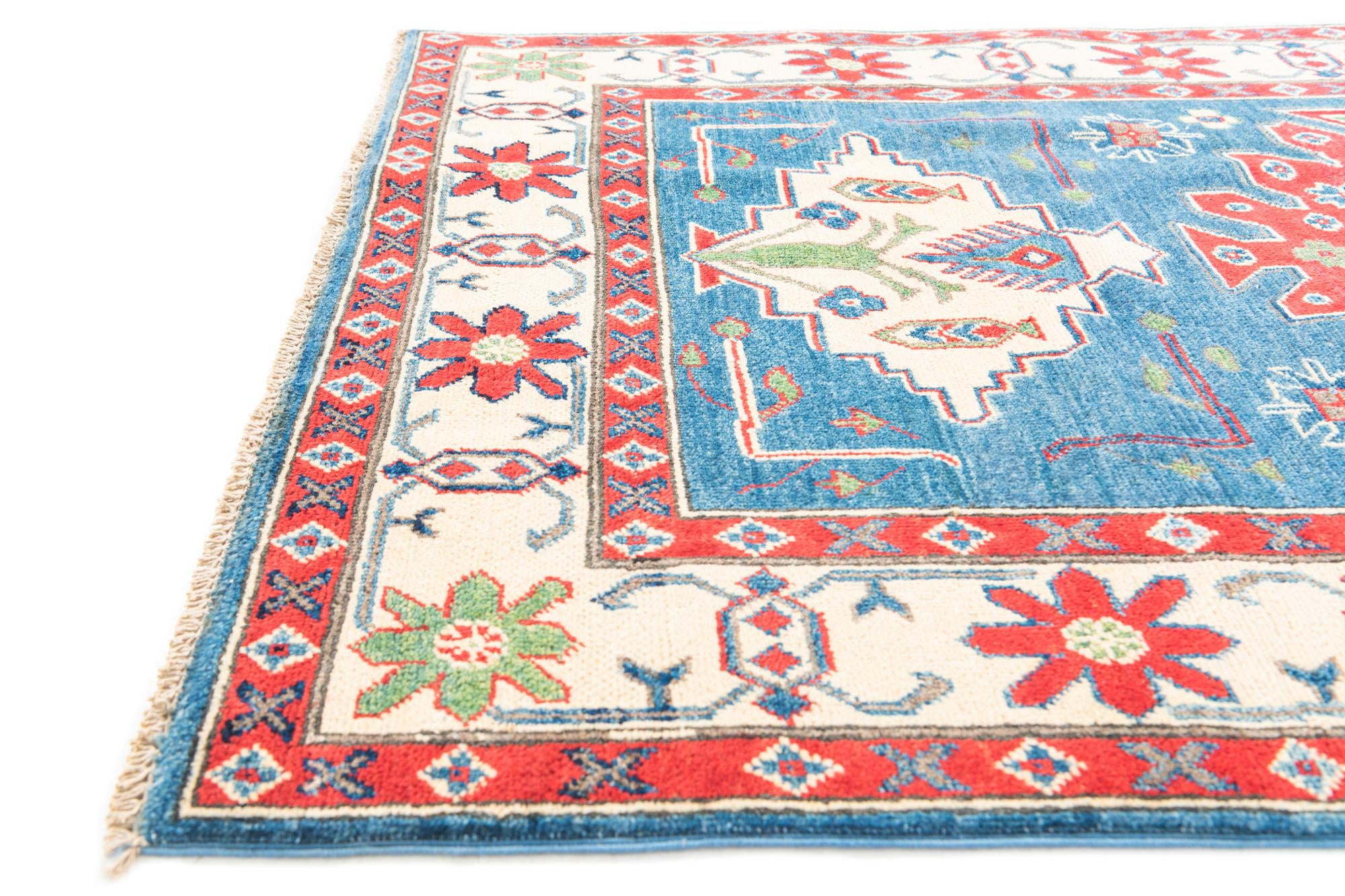 4' x 6' 2 Hand Knotted Kazak Rug