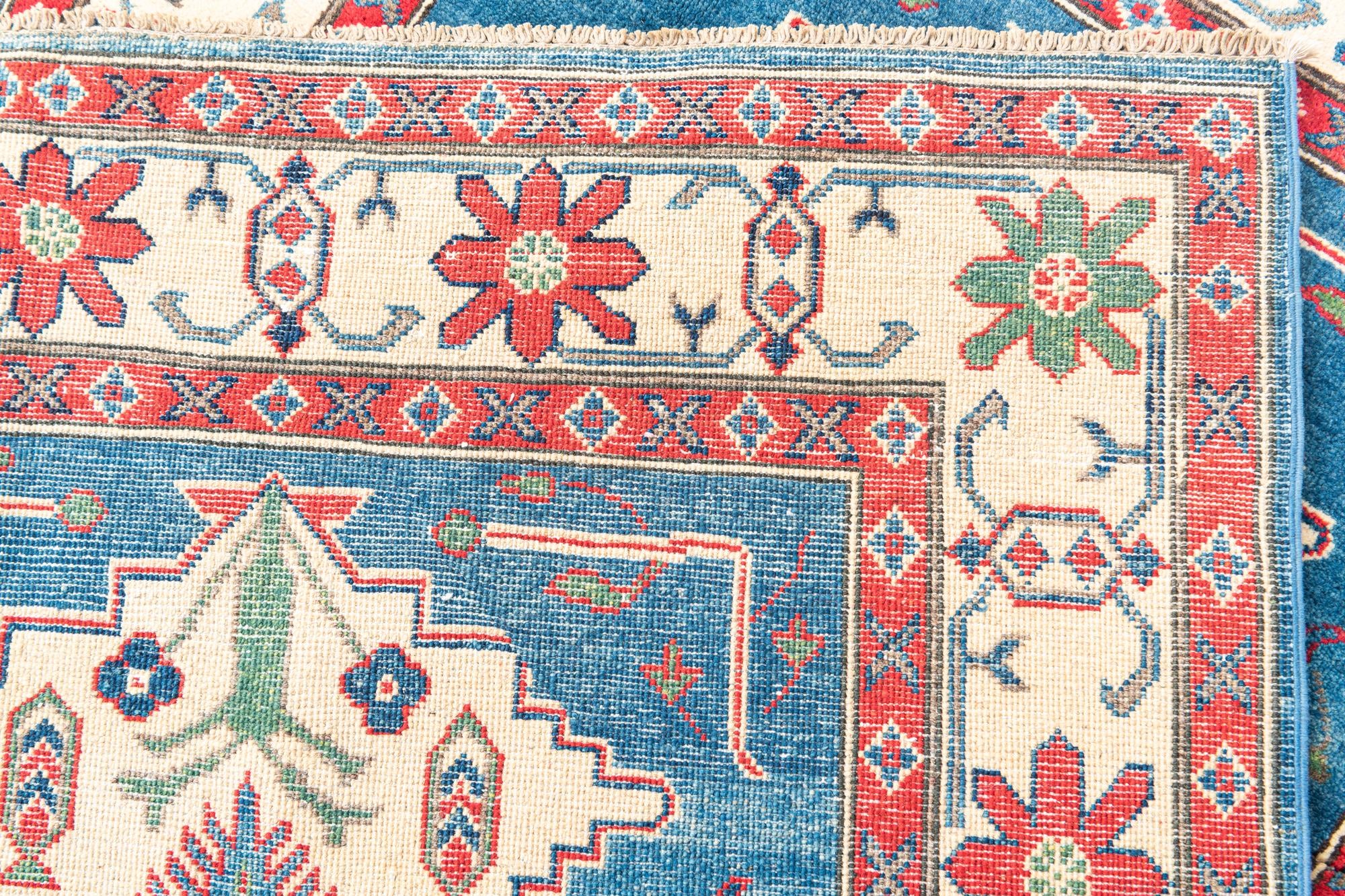 4' x 6' 2 Hand Knotted Kazak Rug