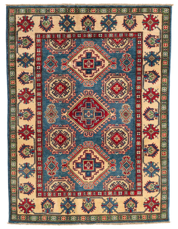Detail image of 4' 2 x 6' 1 Hand Knotted Kazak Rug