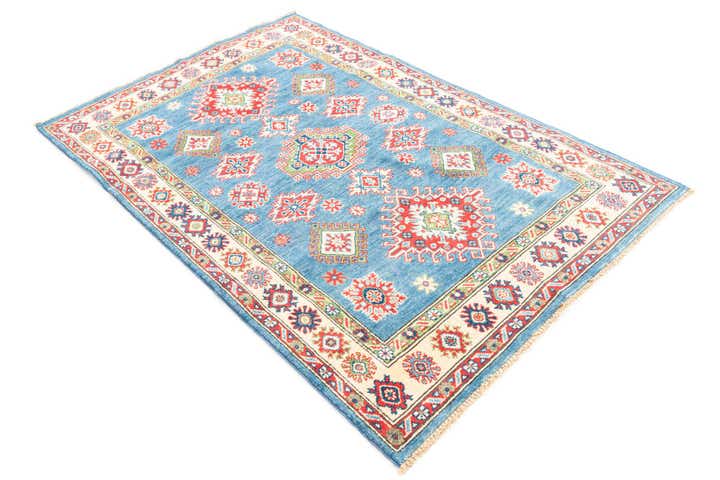 4' x 6' 1 Hand Knotted Kazak Rug