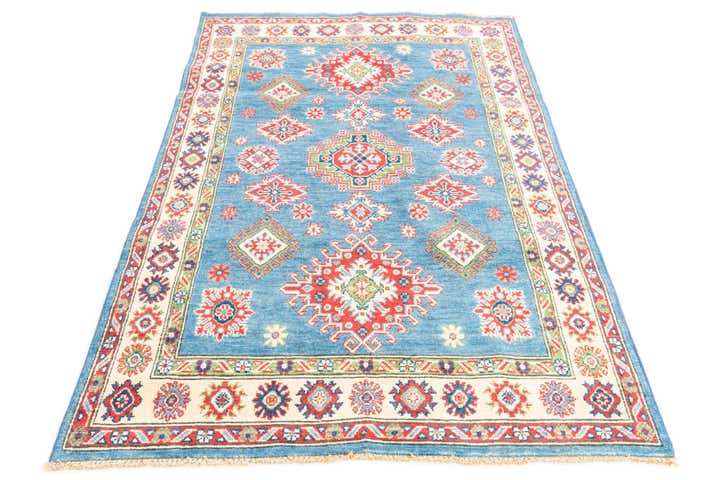 4' x 6' 1 Hand Knotted Kazak Rug