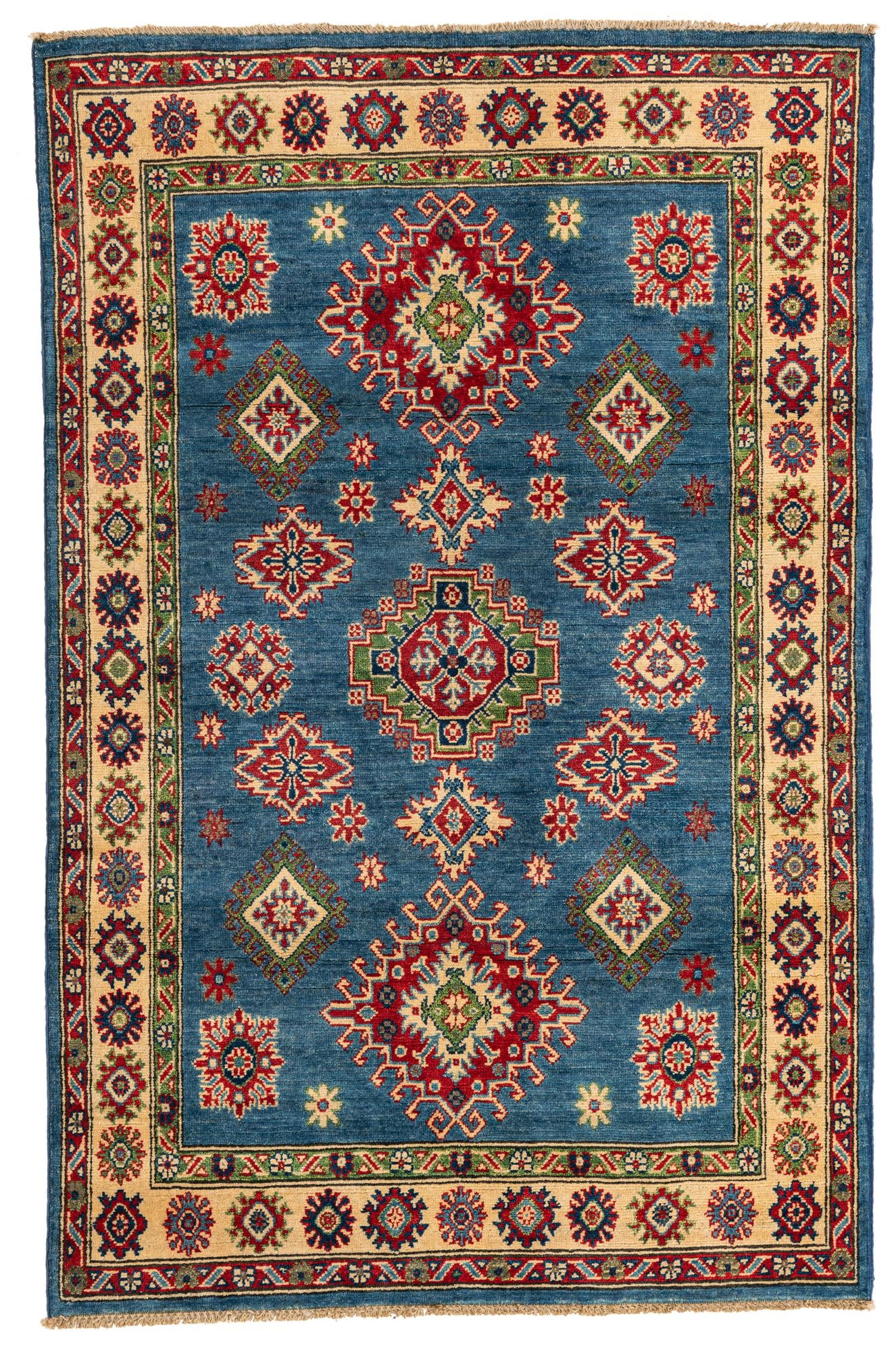 4' x 6' 1 Hand Knotted Kazak Rug