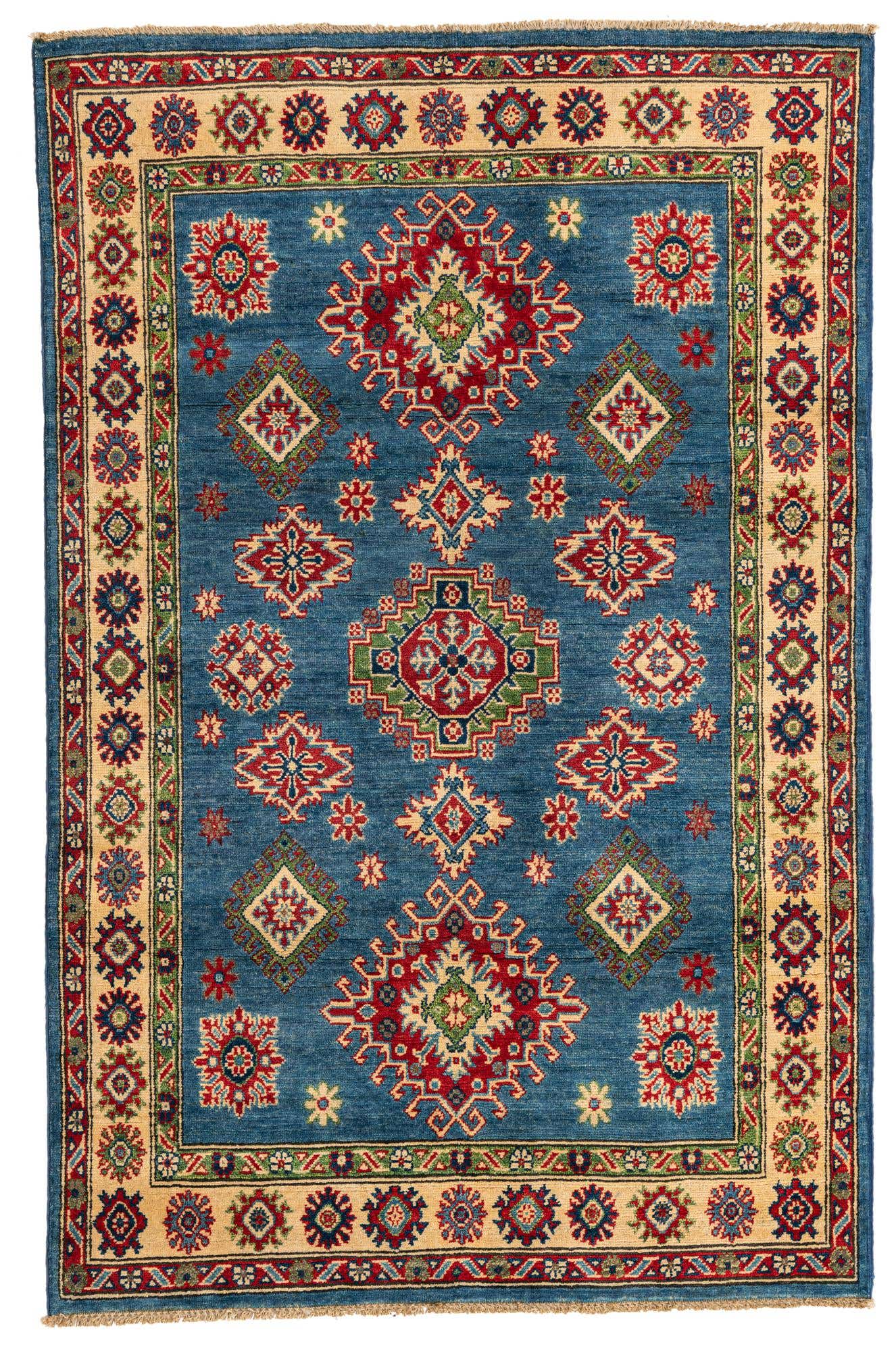 4' x 6' 1 Hand Knotted Kazak Rug