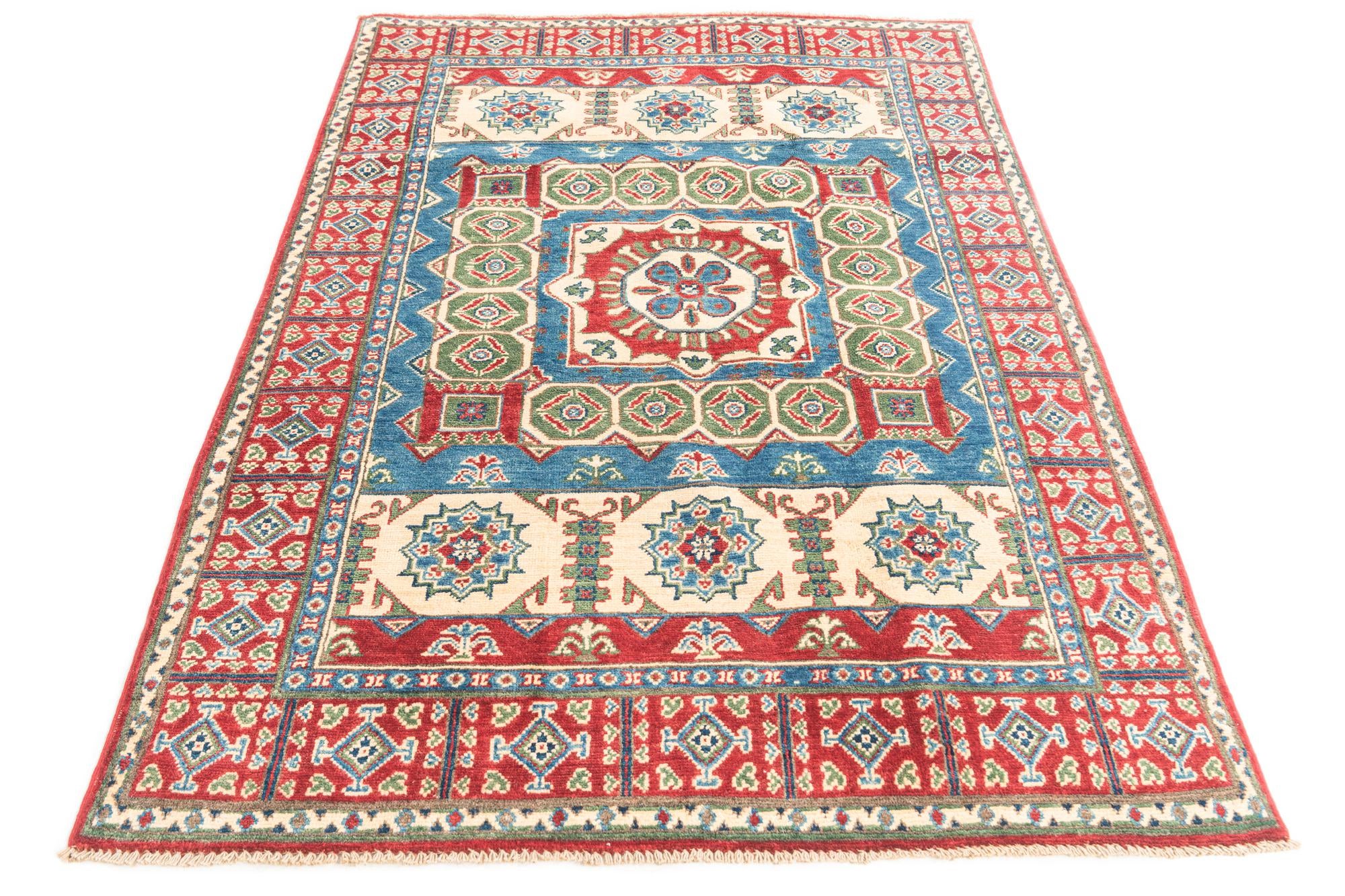 4' 1 x 6' 1 Hand Knotted Kazak Rug