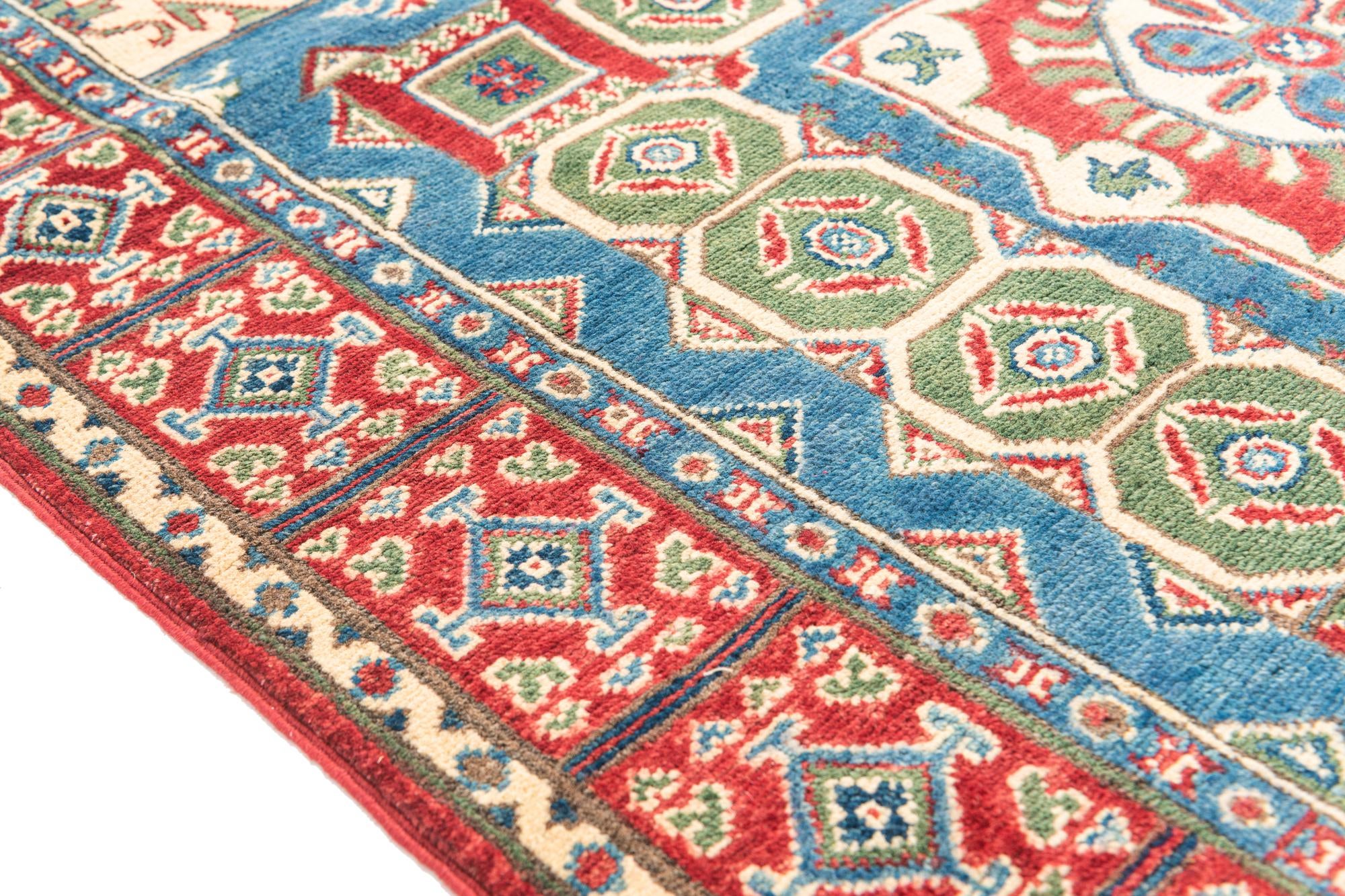 4' 1 x 6' 1 Hand Knotted Kazak Rug