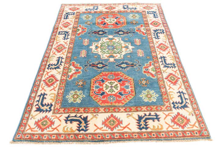 4' x 6' 1 Hand Knotted Kazak Rug