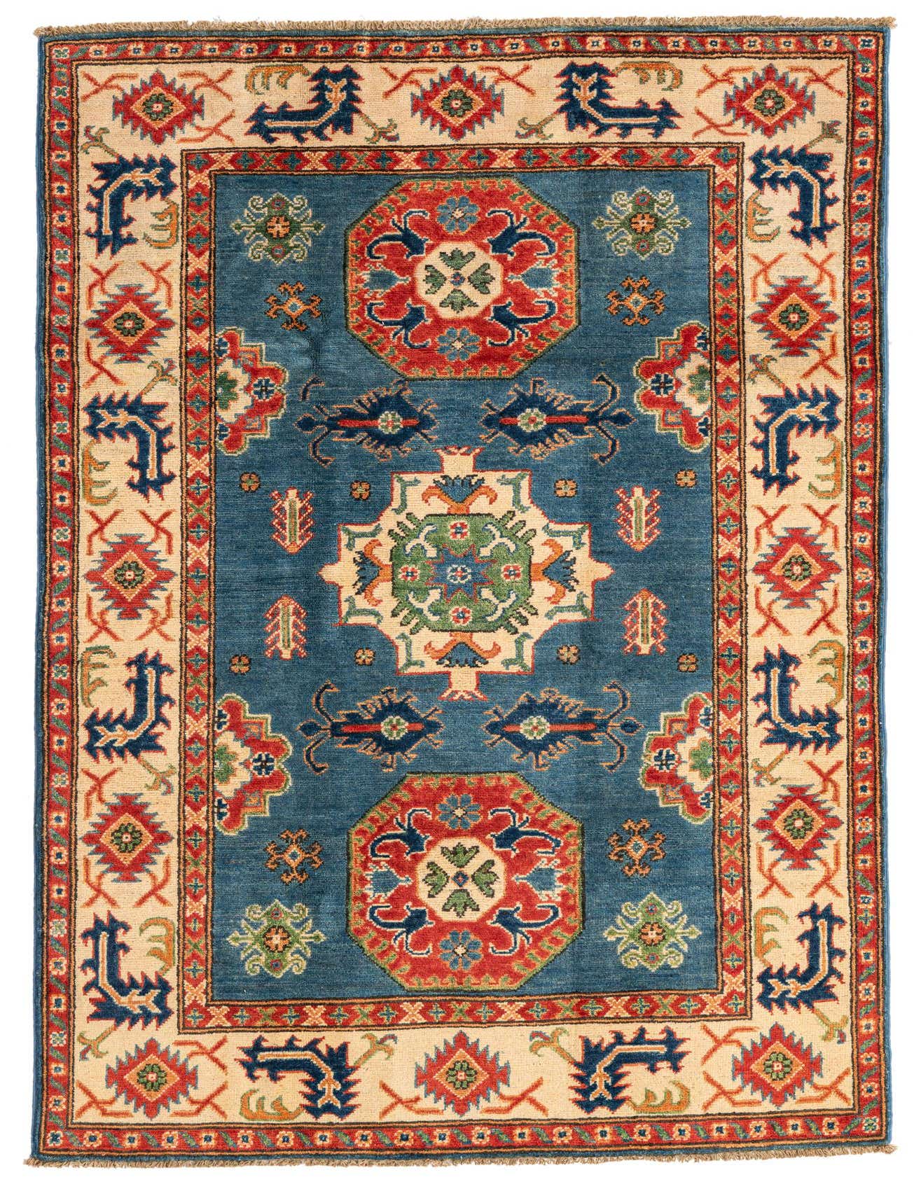 4' x 6' 1 Hand Knotted Kazak Rug