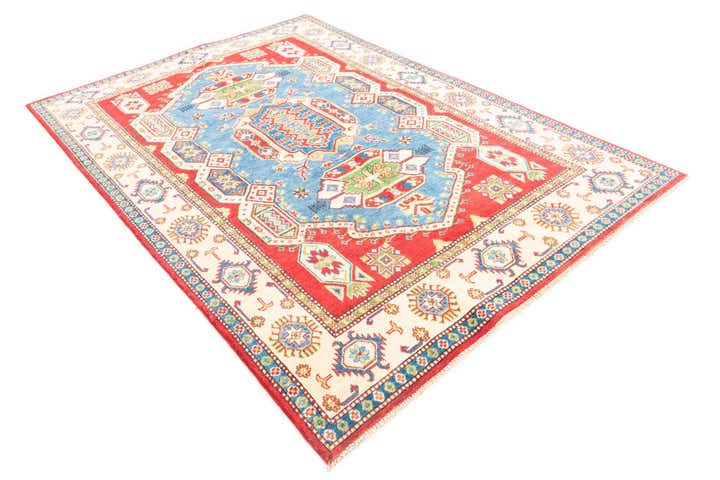 5' 7 x 8' 2 Hand Knotted Kazak Rug