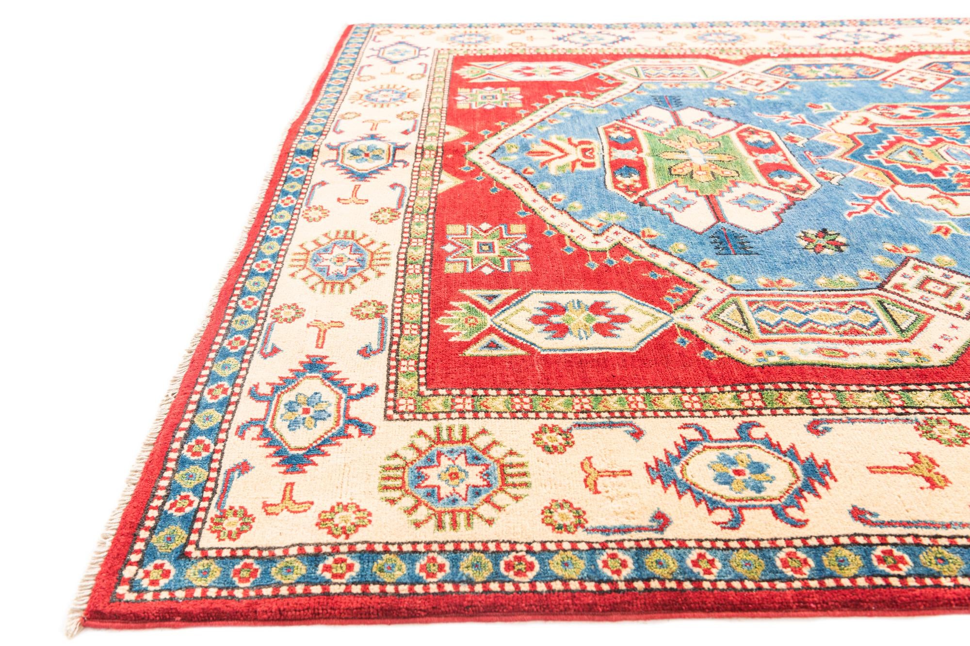 5' 7 x 8' 2 Hand Knotted Kazak Rug