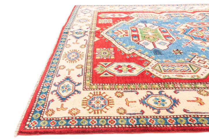 5' 7 x 8' 2 Hand Knotted Kazak Rug