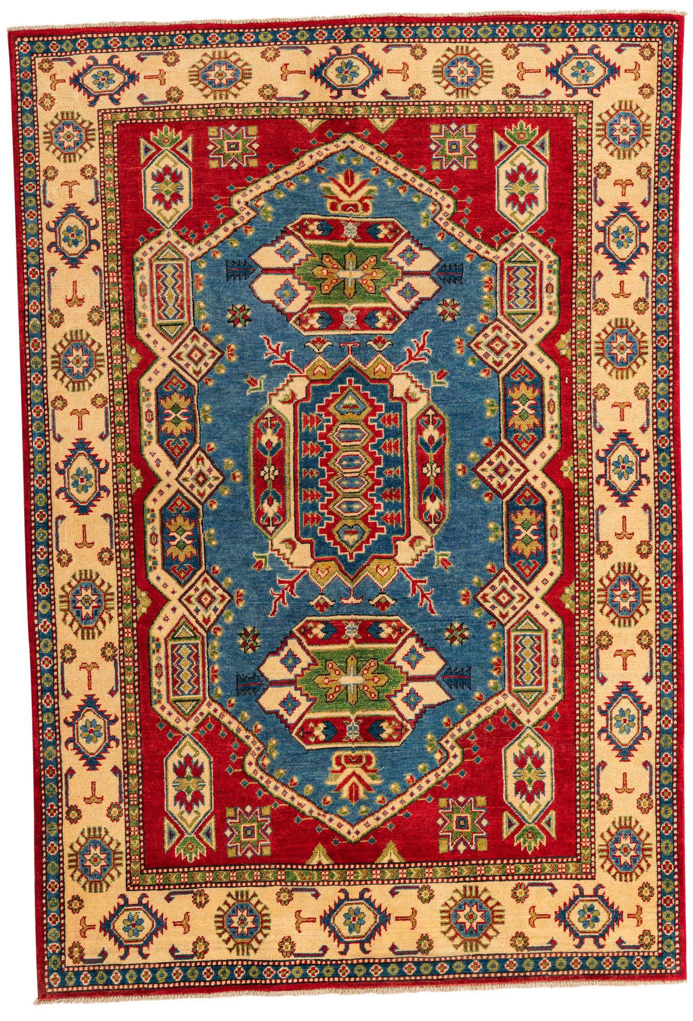 5' 7 x 8' 2 Hand Knotted Kazak Rug