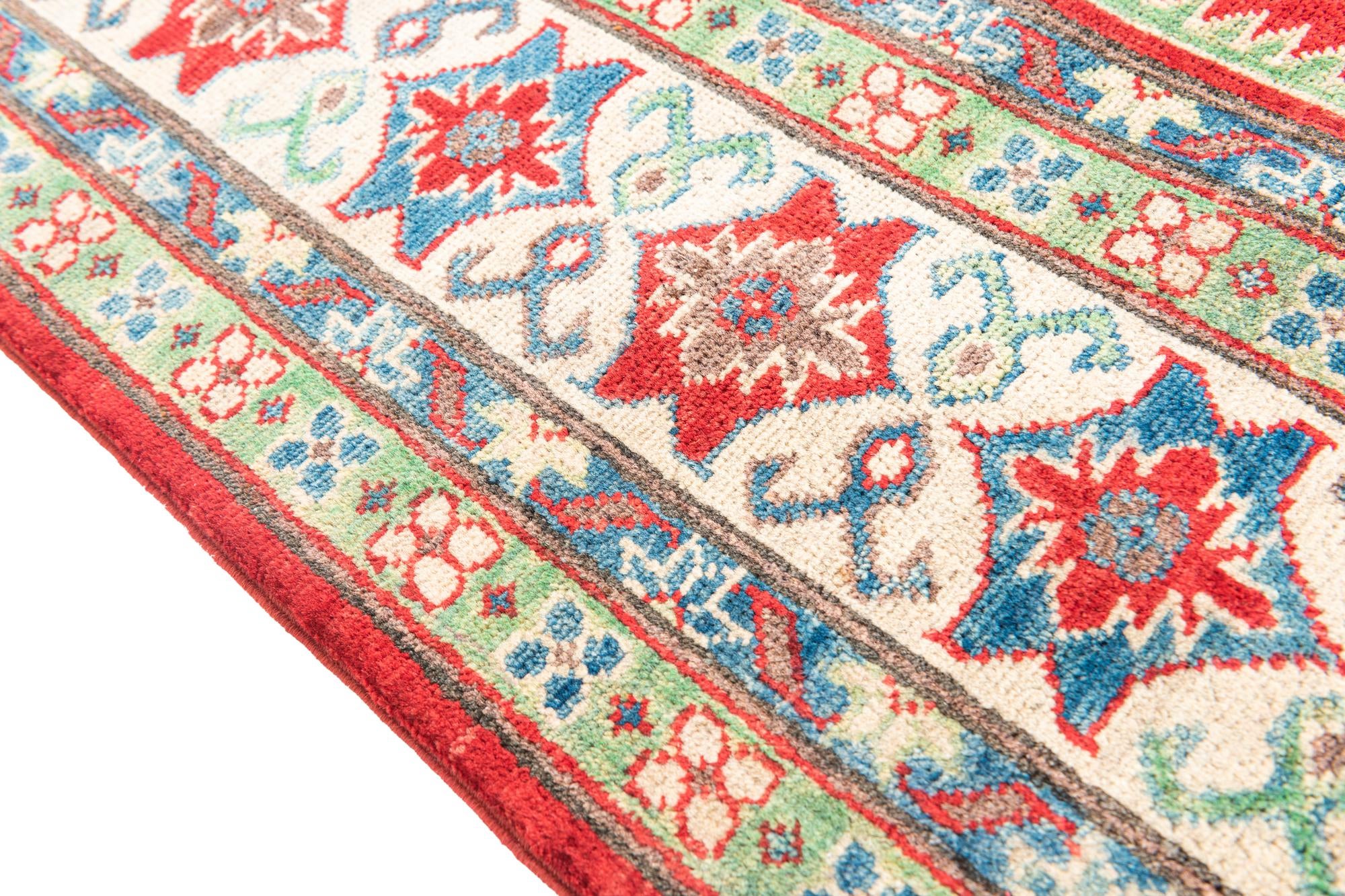 6' 8 x 9' 8 Hand Knotted Kazak Rug