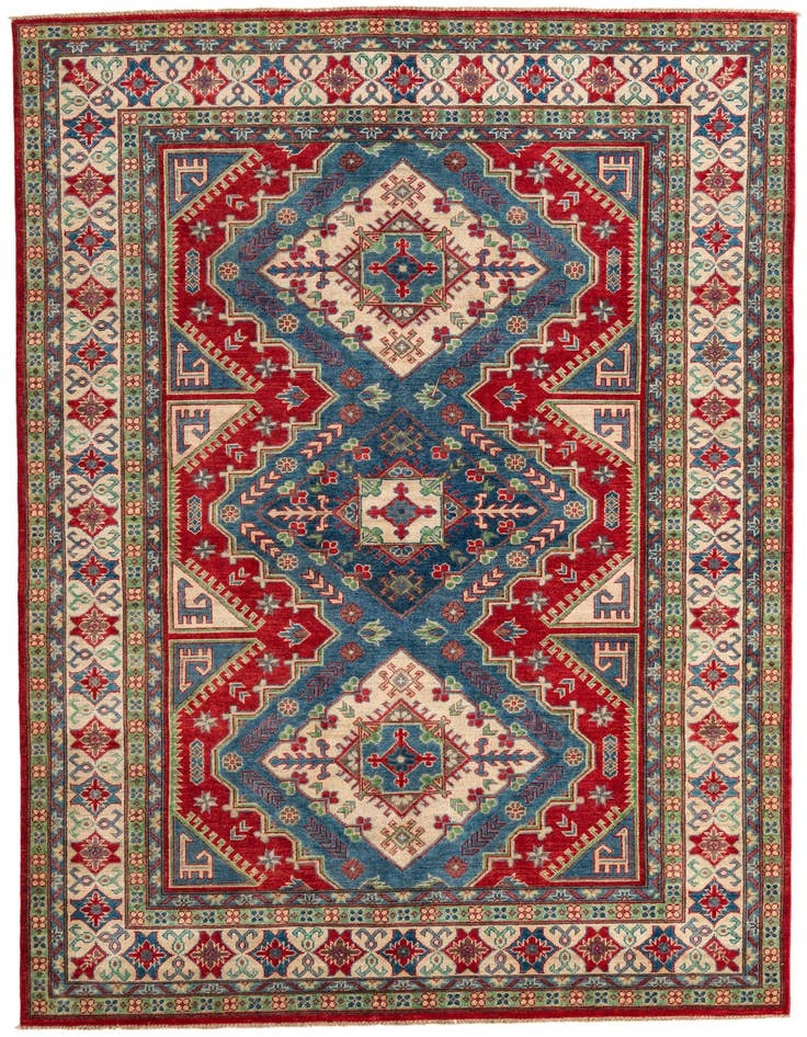 Detail image of 6' 8 x 9' 8 Hand Knotted Kazak Rug