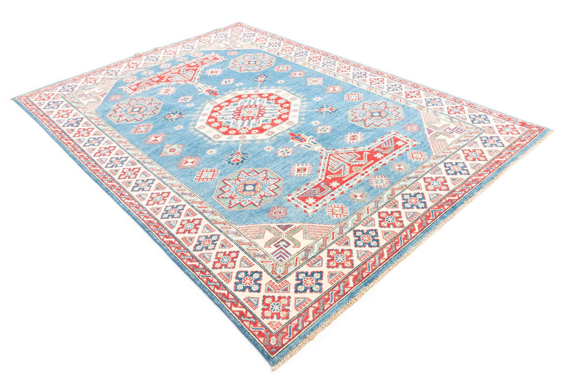 6' 1 x 8' 6 Hand Knotted Kazak Rug