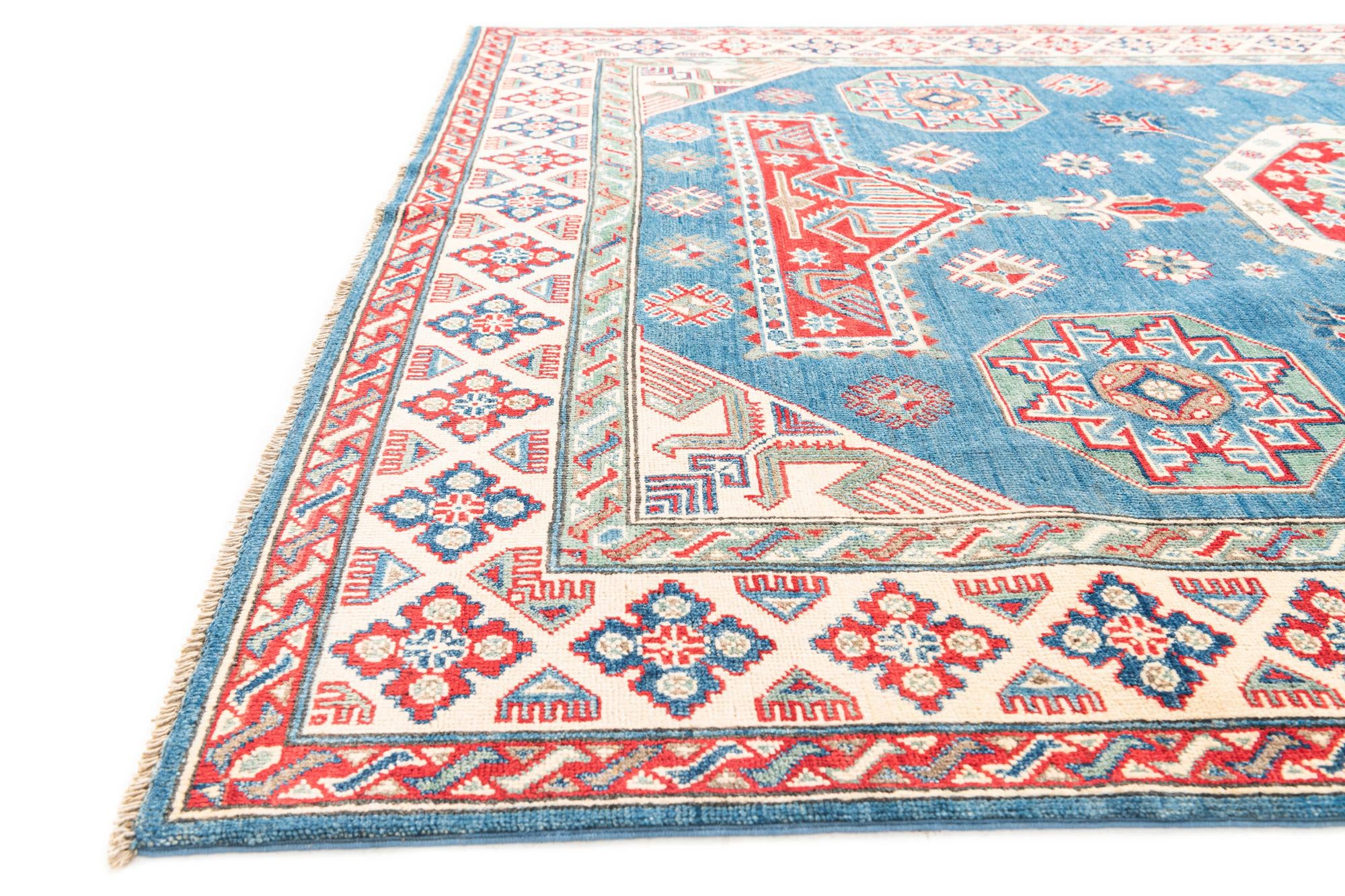6' 1 x 8' 6 Hand Knotted Kazak Rug