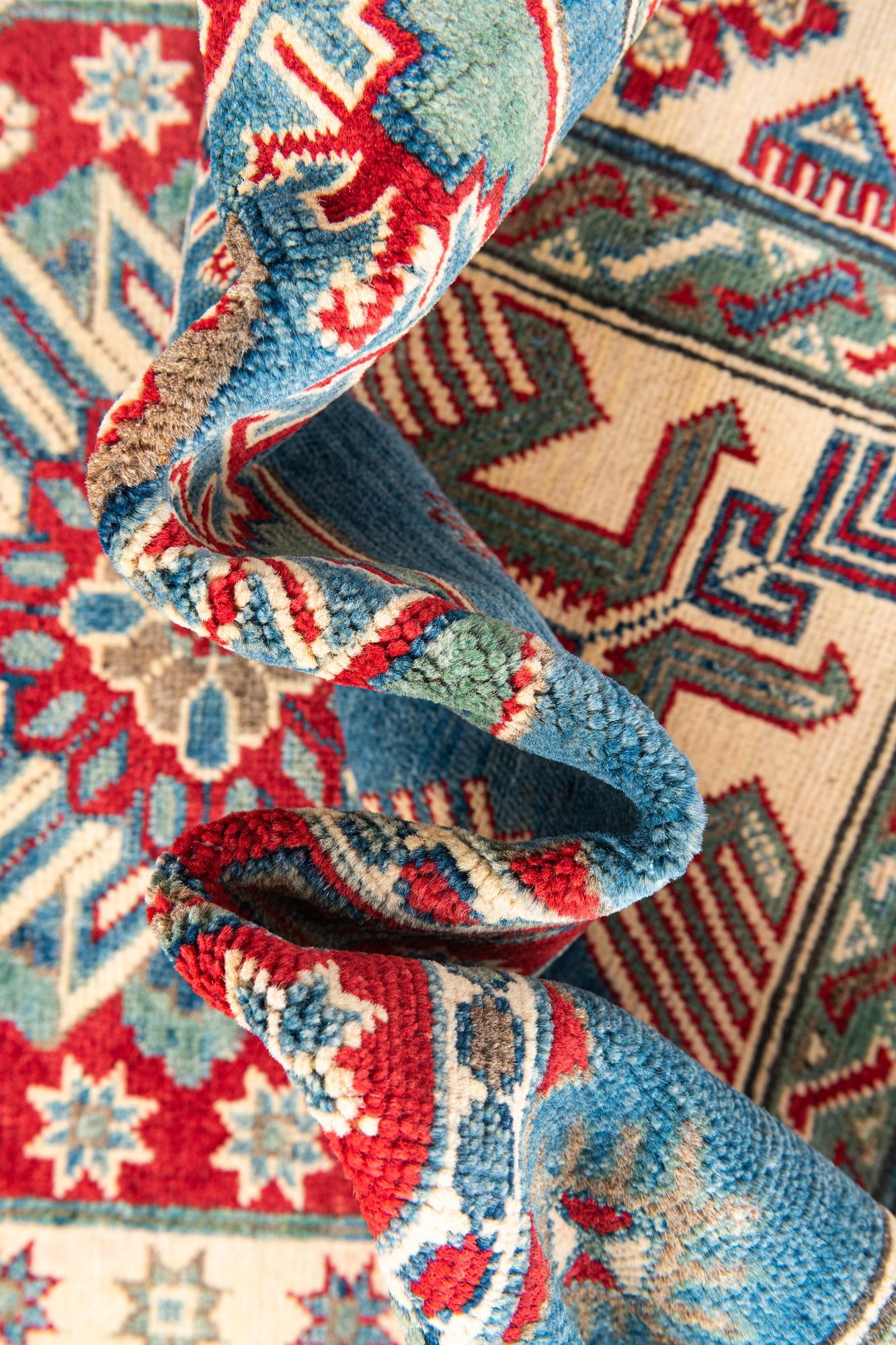 6' 1 x 8' 6 Hand Knotted Kazak Rug