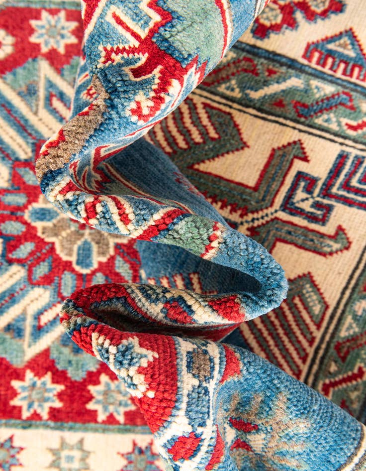 Detail image of 6' 1 x 8' 6  Hand Knotted Kazak Rug