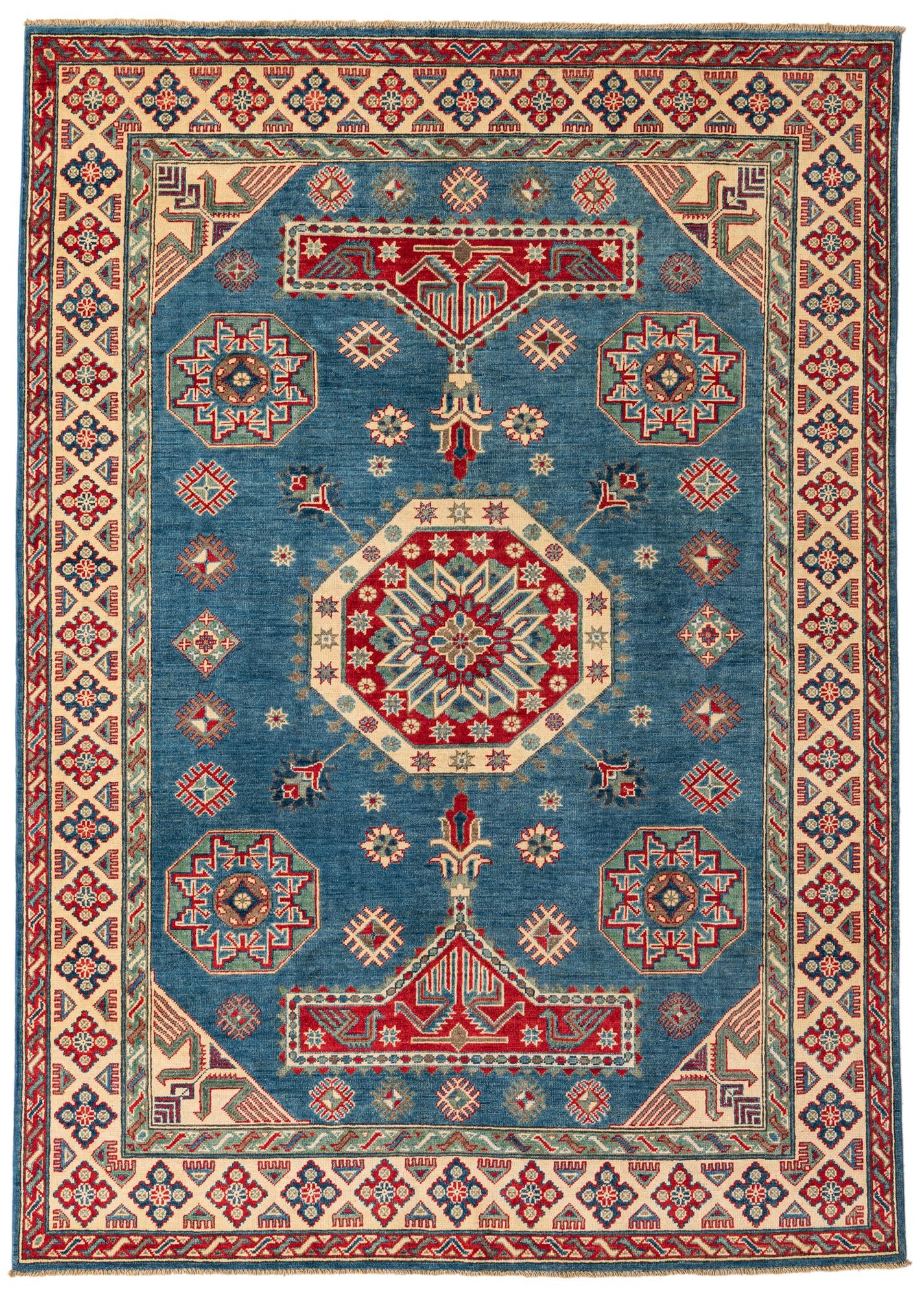 6' 1 x 8' 6 Hand Knotted Kazak Rug