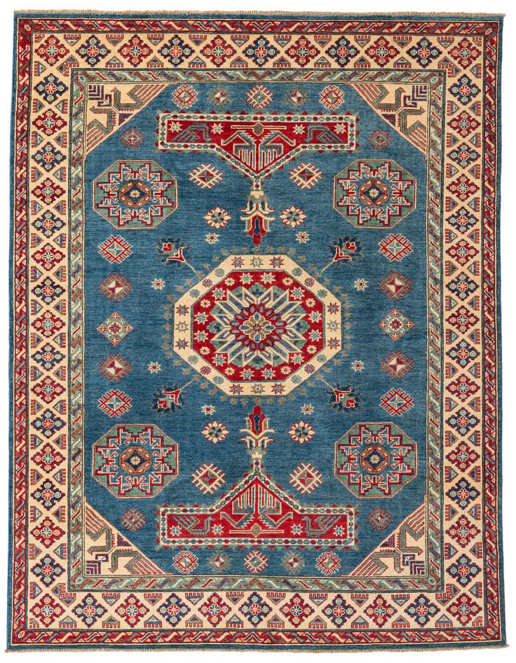 Detail image of 6' 1 x 8' 6 Hand Knotted Kazak Rug