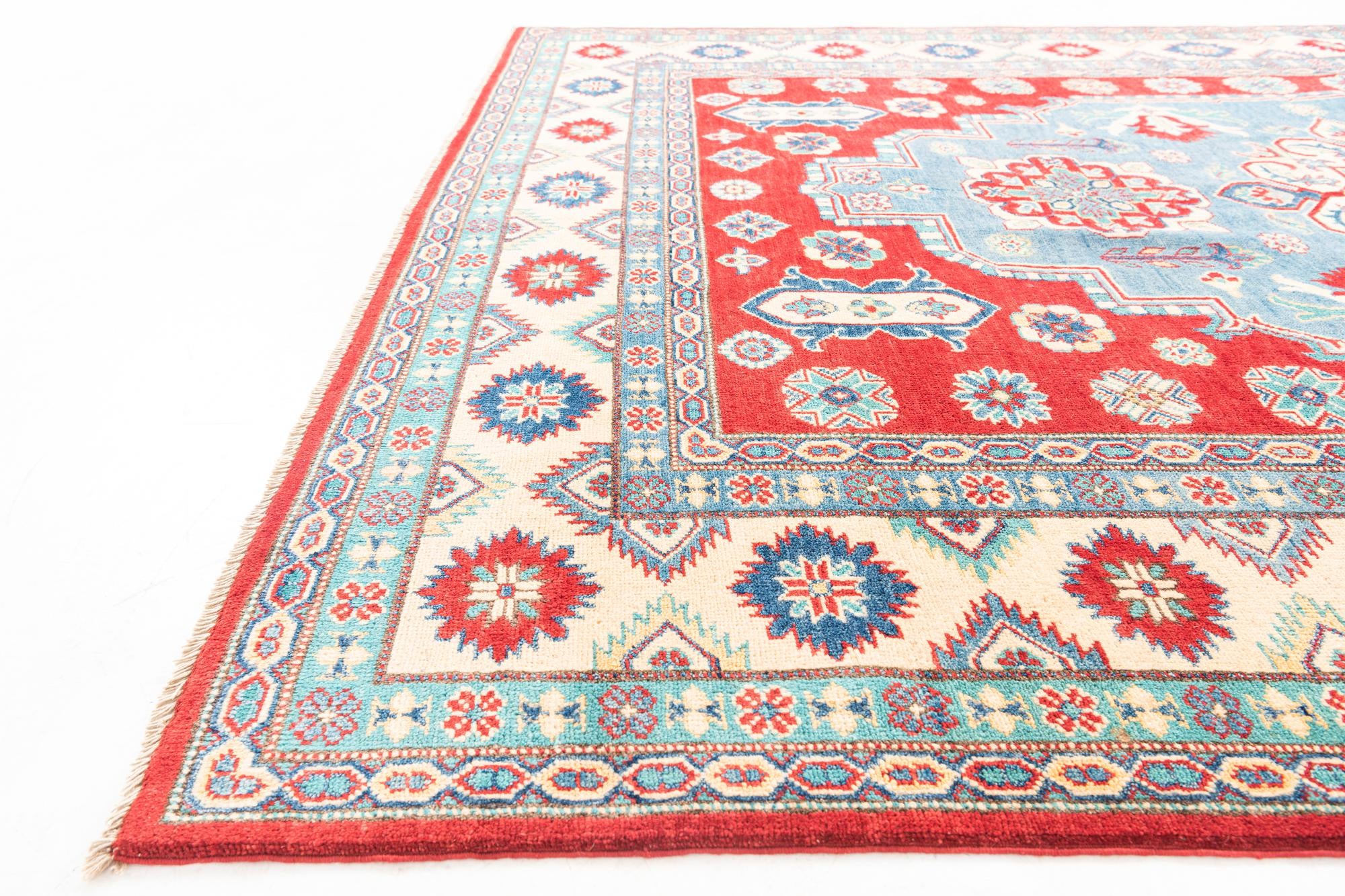 6' 8 x 9' 9 Hand Knotted Kazak Rug