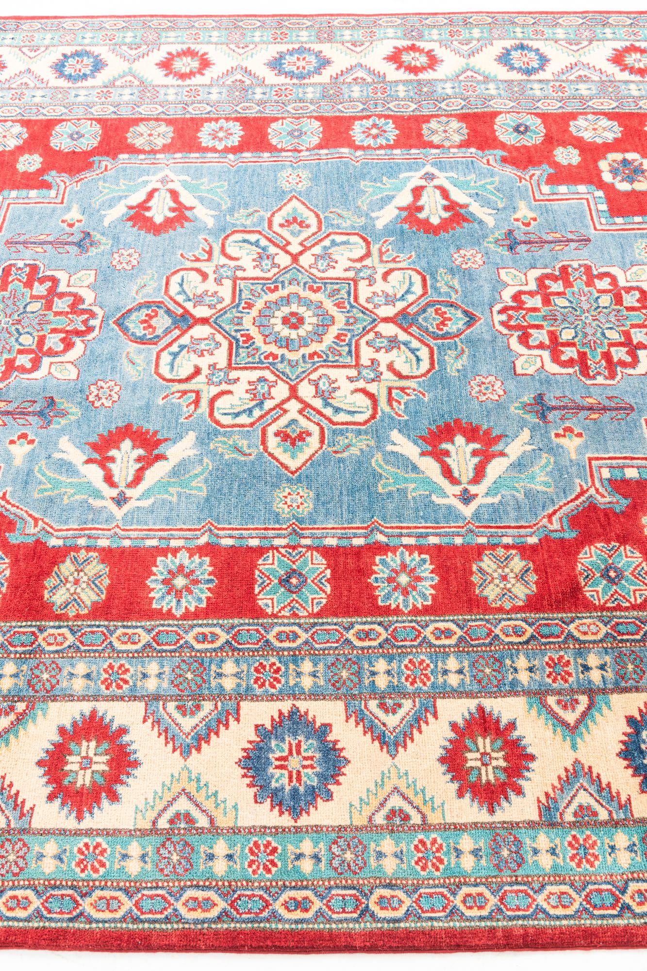 6' 8 x 9' 9 Hand Knotted Kazak Rug