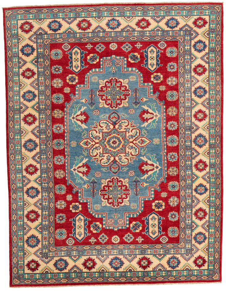 Detail image of 6' 8 x 9' 9 Hand Knotted Kazak Rug