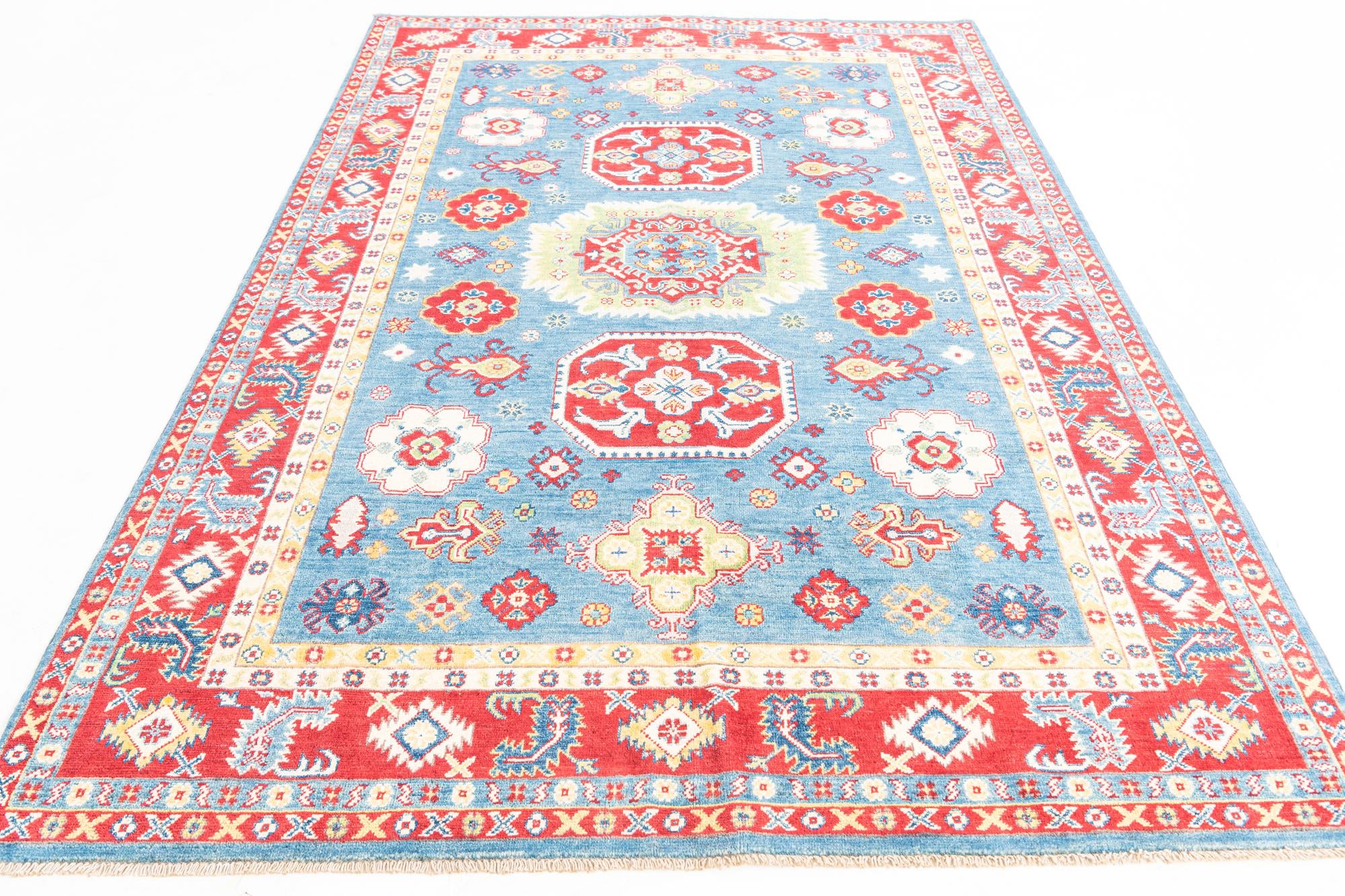 5' 10 x 8' 7 Hand Knotted Kazak Rug