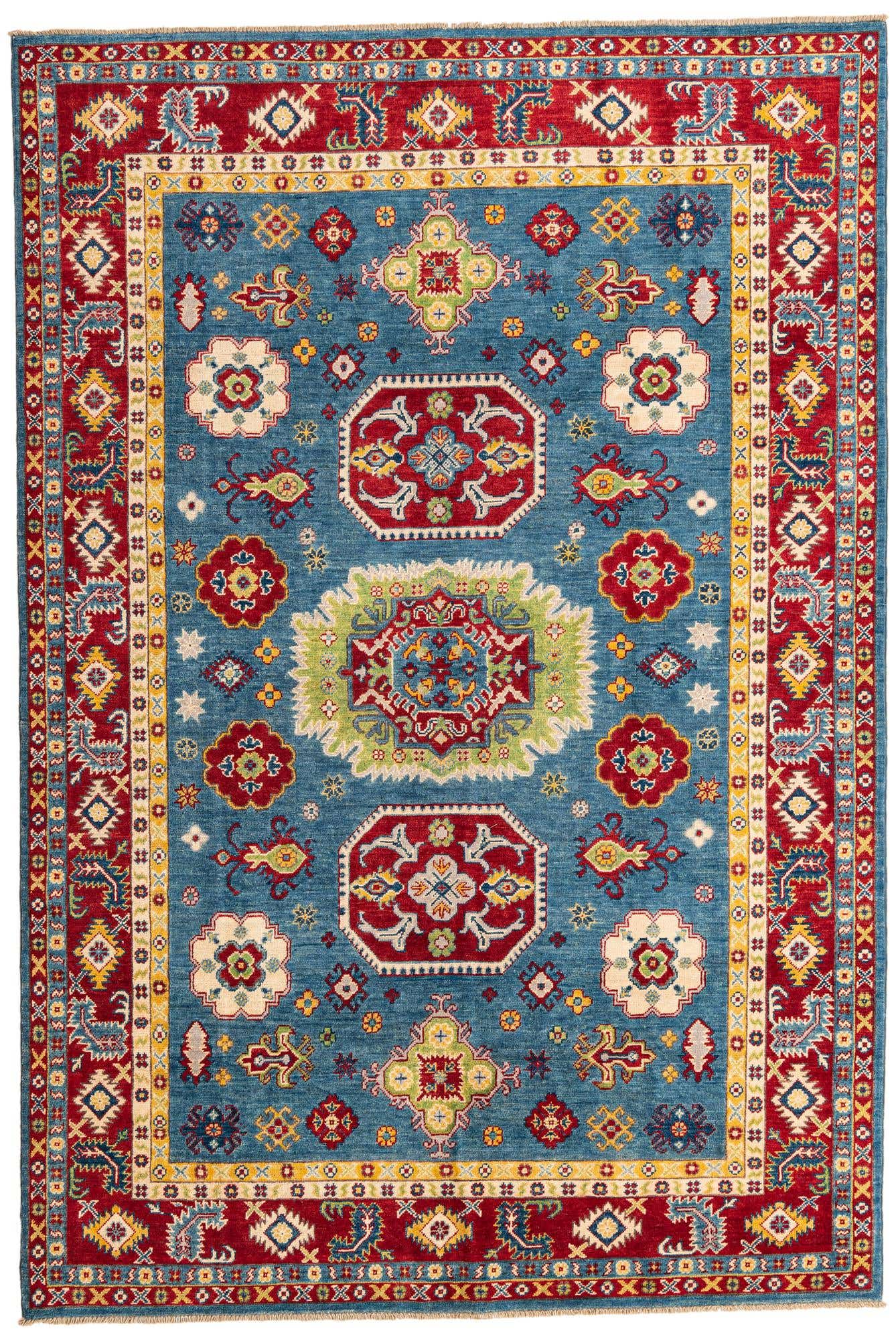 5' 10 x 8' 7 Hand Knotted Kazak Rug
