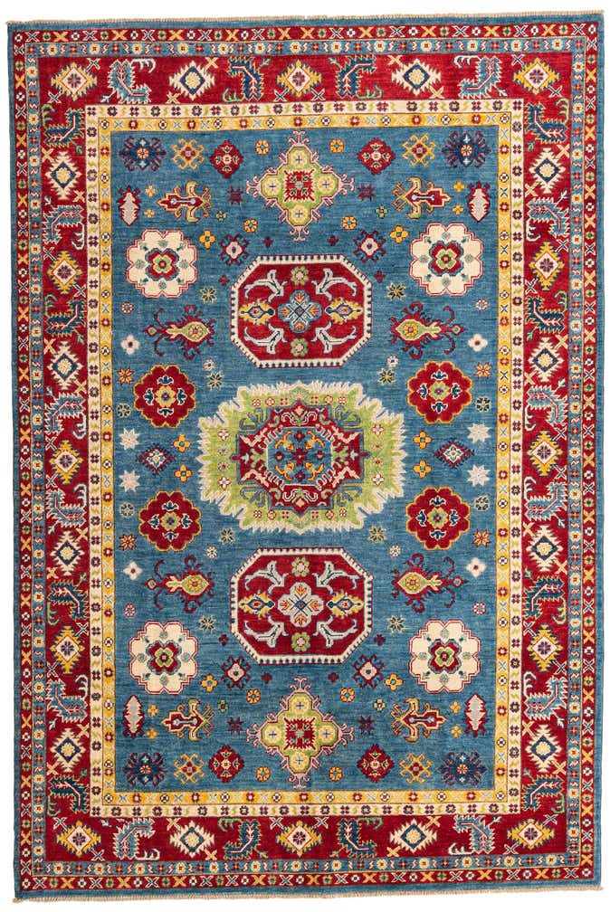 5' 10 x 8' 7 Hand Knotted Kazak Rug