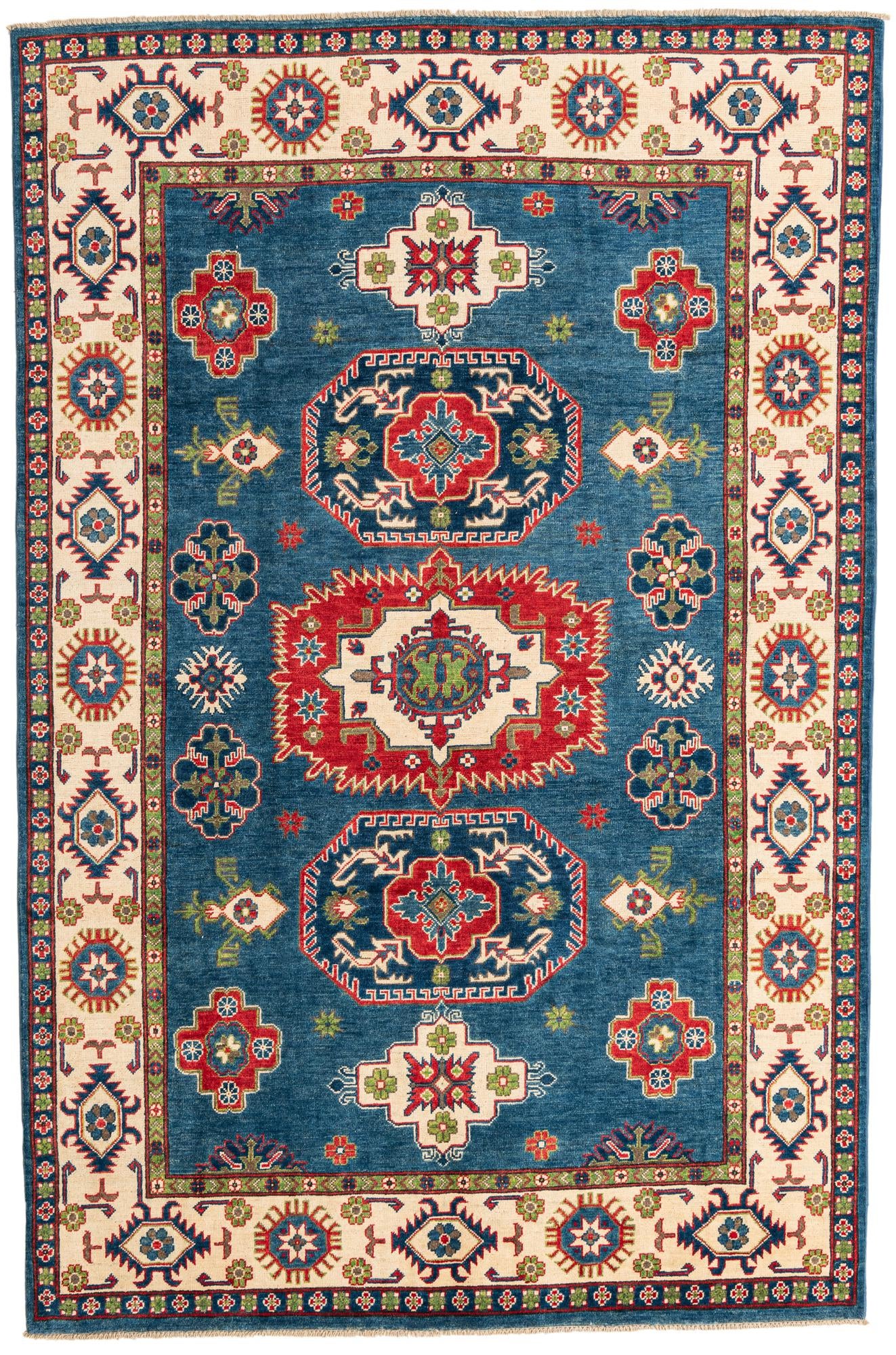 185cm x 275cm anudado a mano Kazak Alfombra