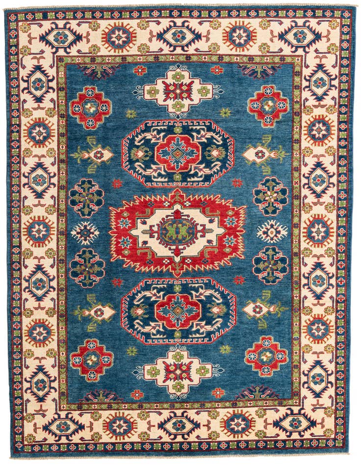 Detail image of 6' 1 x 9' Hand Knotted Kazak Rug