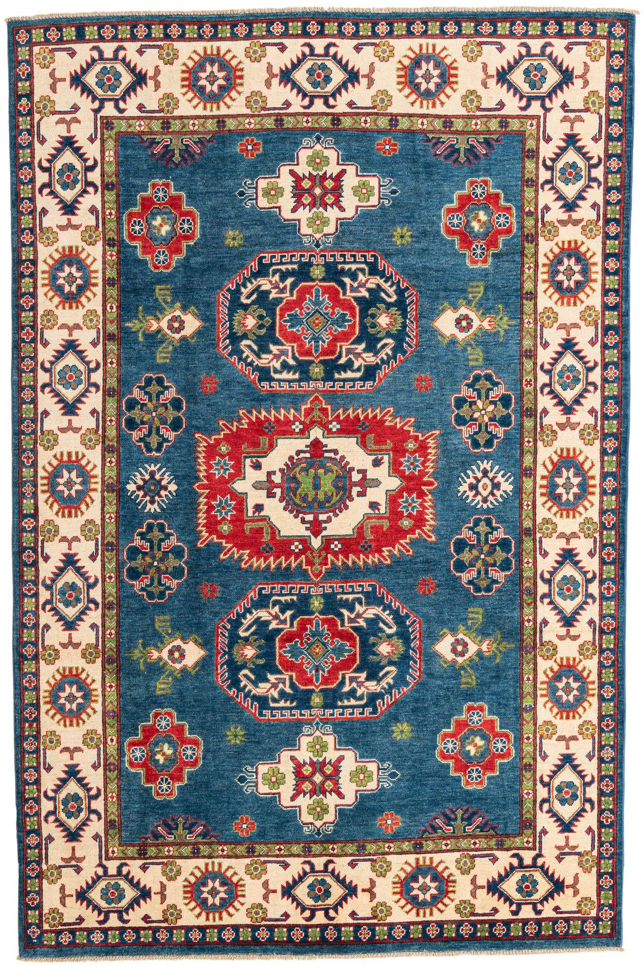 6' 1 x 9' Hand Knotted Kazak Rug